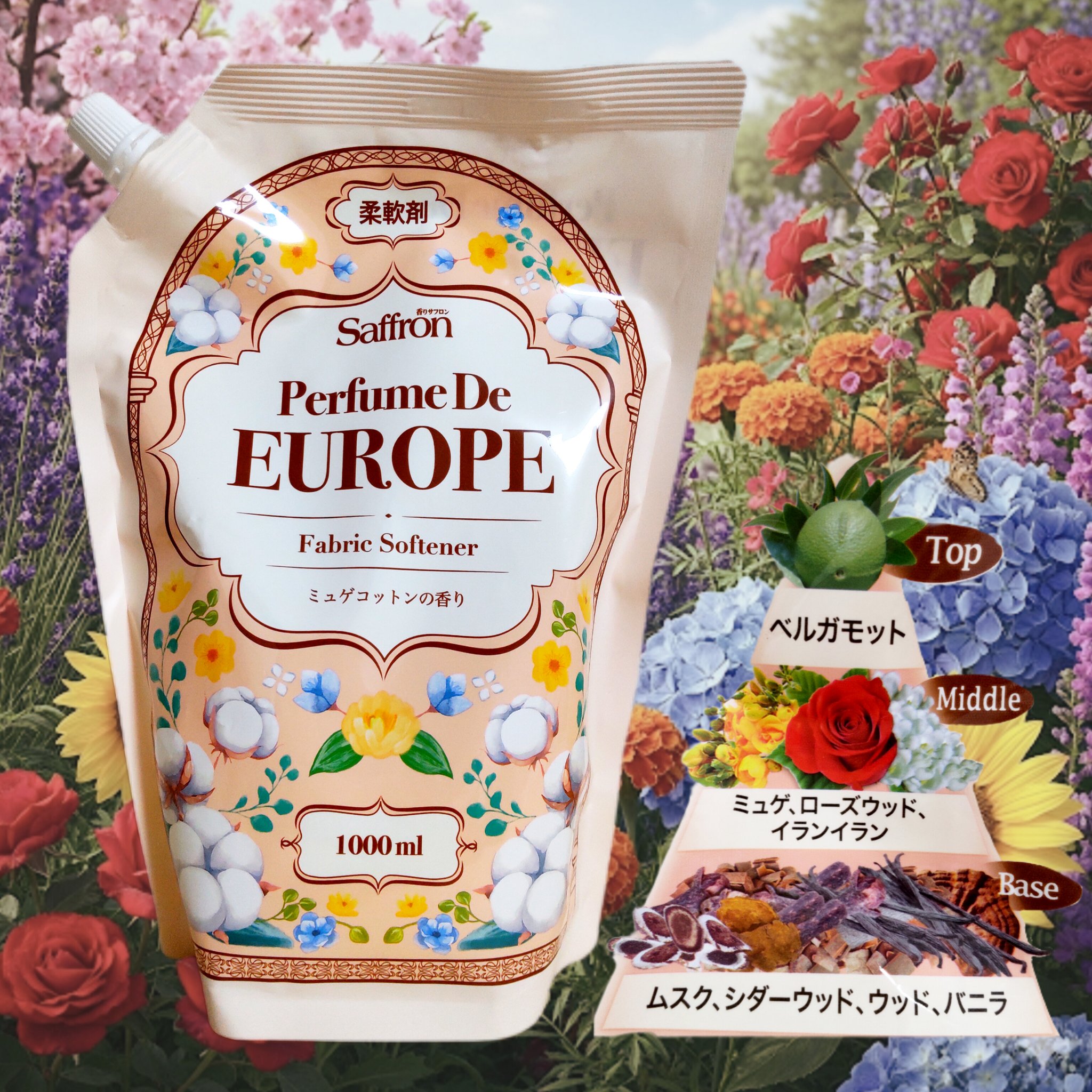 パフュームドヨーロッパ ローズブーケの香り/トイレタリージャパンインク/柔軟剤を使ったクチコミ（1枚目）