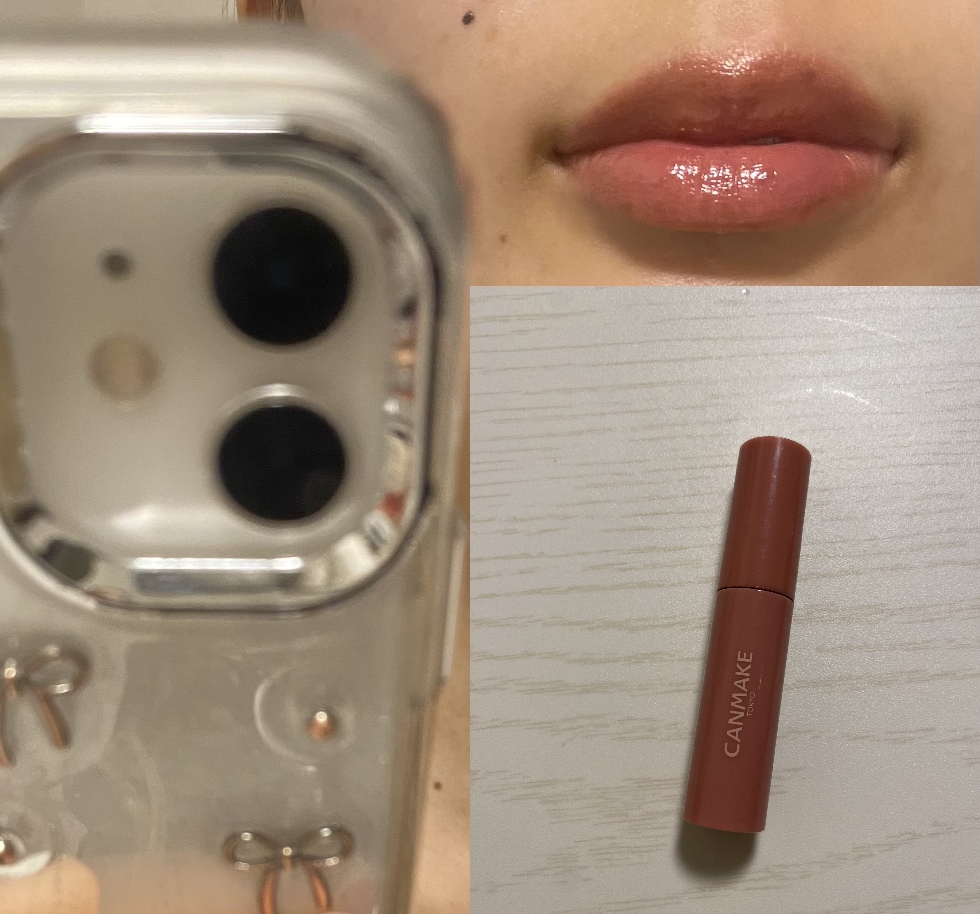 グラスティントシロップ 02 アイコニックローズ/キャンメイク/リップティントを使ったクチコミ（2枚目）