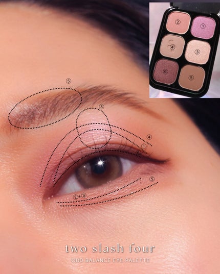オッドバランスアイパレット/TWO SLASH FOUR/アイシャドウパレットを使ったクチコミ(7枚目)