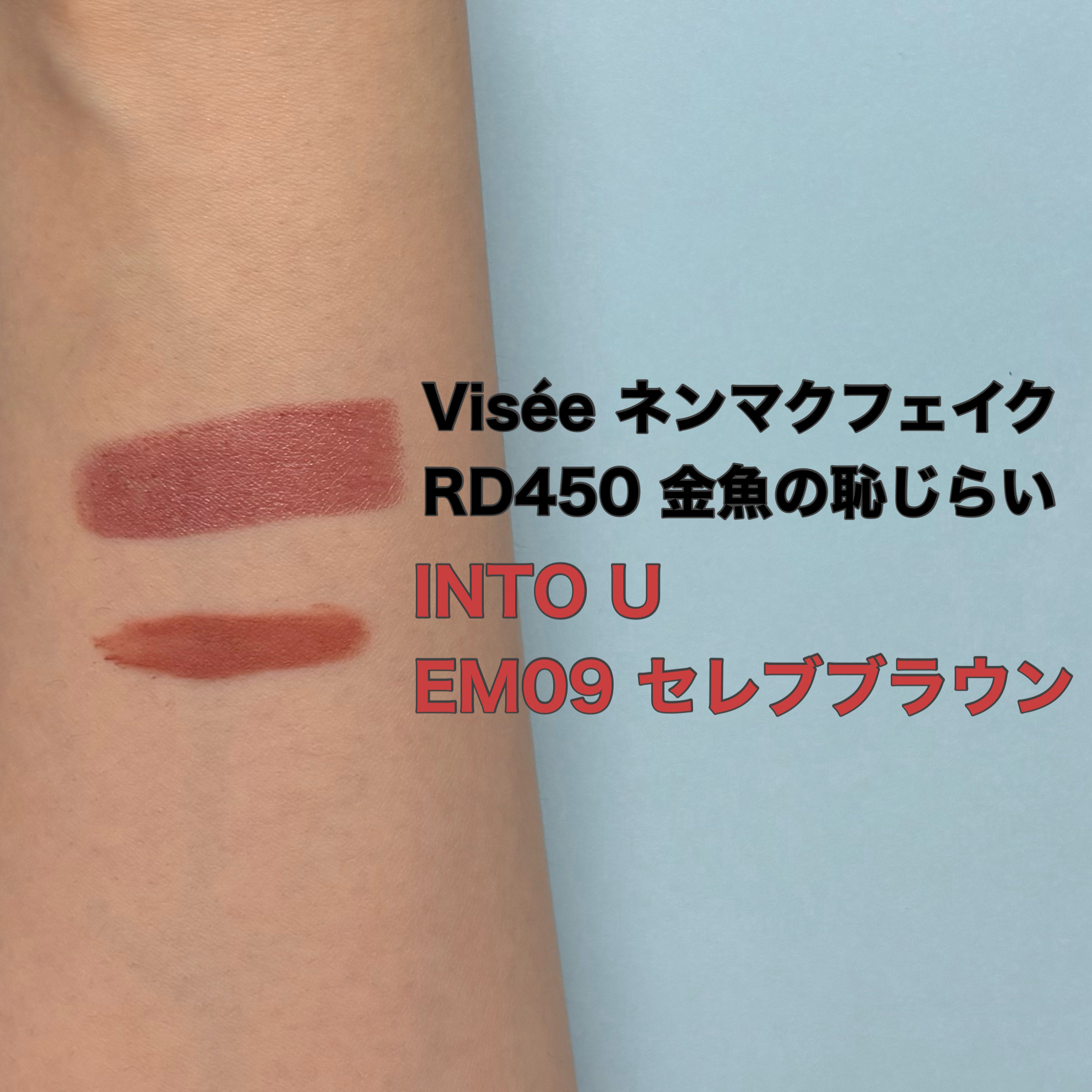 ネンマクフェイク ルージュ RD450 金魚の恥らい/Visée/口紅を使ったクチコミ（2枚目）