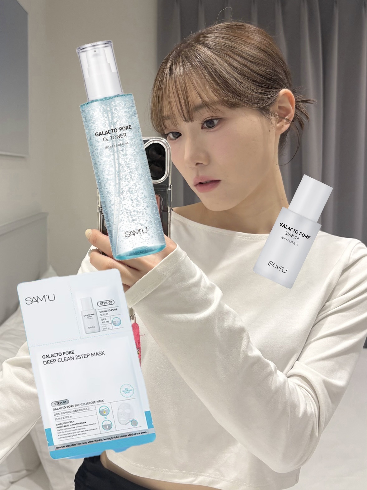 汚肌を卒業したわたしが、ガチで使ってるやつ！！

♡ガラクトポアオーツトナー
振ると酸素バブルが出てくるトロトロ系化粧水！
ベタつかずによく浸透するので、朝にも使える！
肌へ潤いチャージ！

♡ガラクトポアセラム
トナーとのライン使いがおす