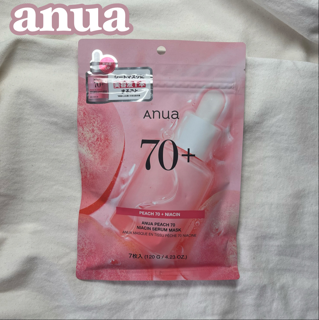 桃70％ナイアシンシートマスク/Anua/シートマスク・パックを使ったクチコミ（1枚目）