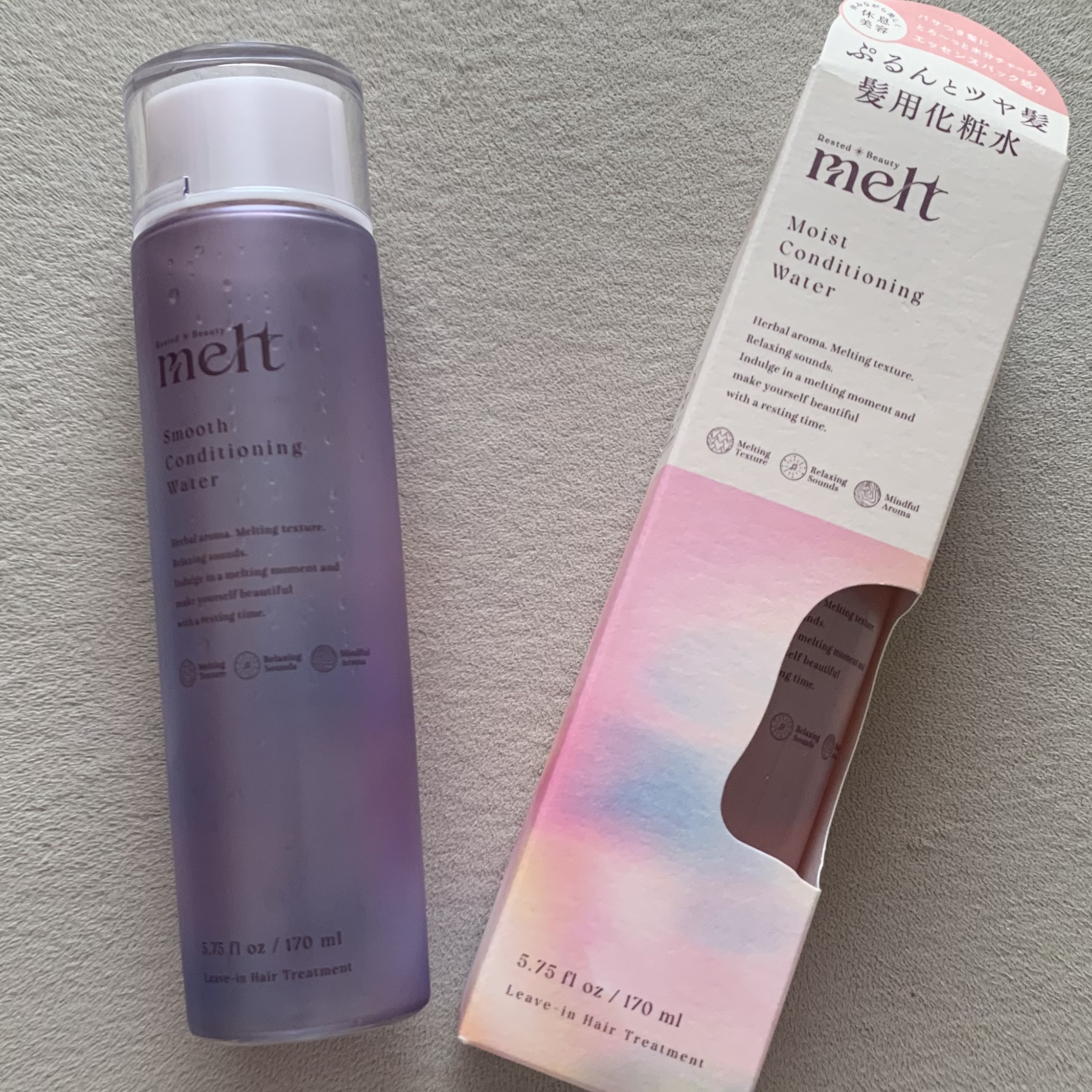 最近の使い切り🫶

大好きすぎるmeltの髪用化粧水

♡スムース コンディショニング ウォーター
♡モイストコンディショニングウォーター

いつもよりドライヤーの時間が短時間で済むのに、サラサラにまとまってくれるのがお気に入りでした

