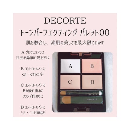 トーンパーフェクティング パレット/DECORTÉ/パレットコンシーラーを使ったクチコミ(2枚目)