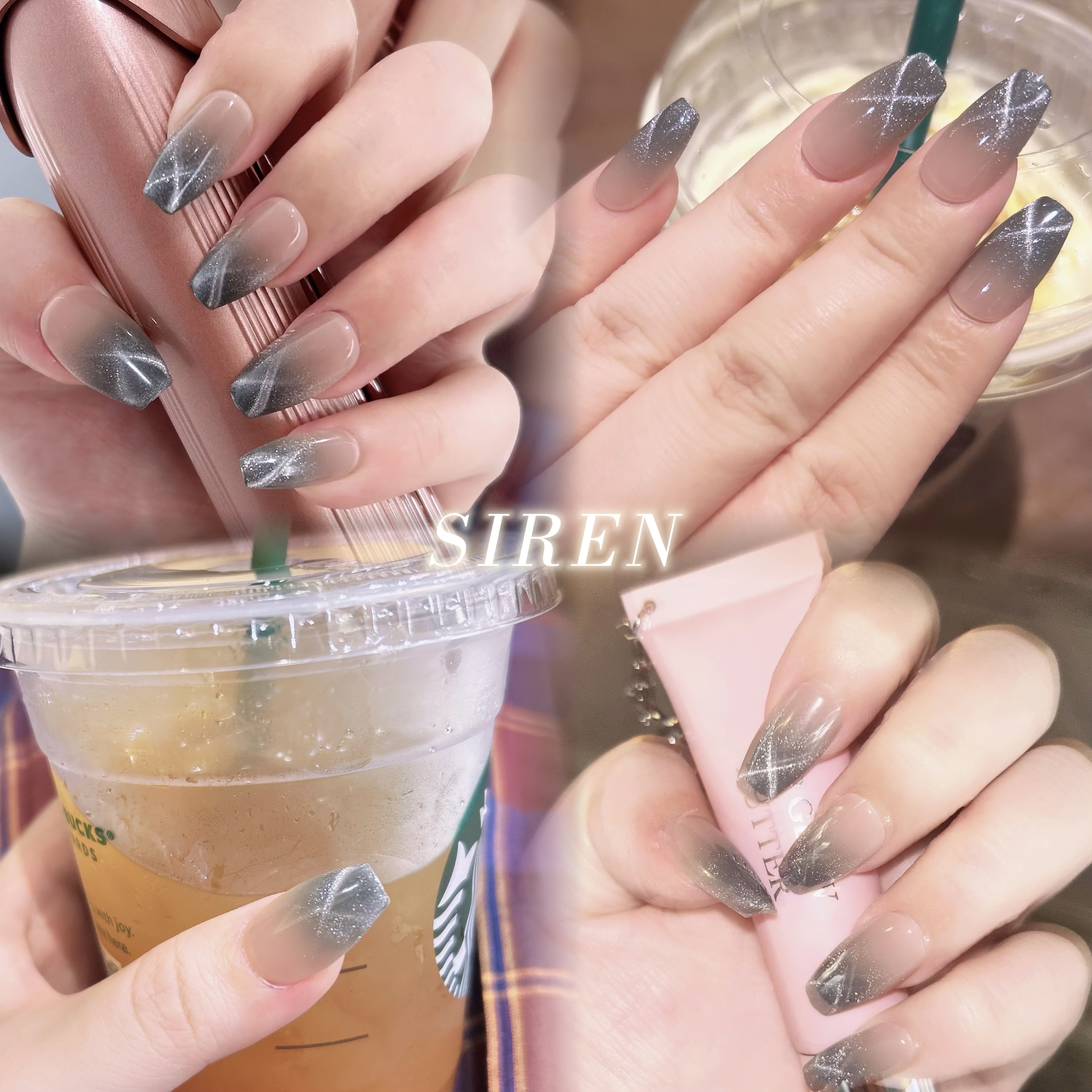 FINGERSUIT
SIREN🖤(シールタイプ)

FINGERSUIT AUTUMN COLLECTIONのテーマはRUNWAY,SUNSET,MYWAY🌆

SIRENは今秋トレンドのアーガイルチェック柄を水光ネイルで表現したデザ