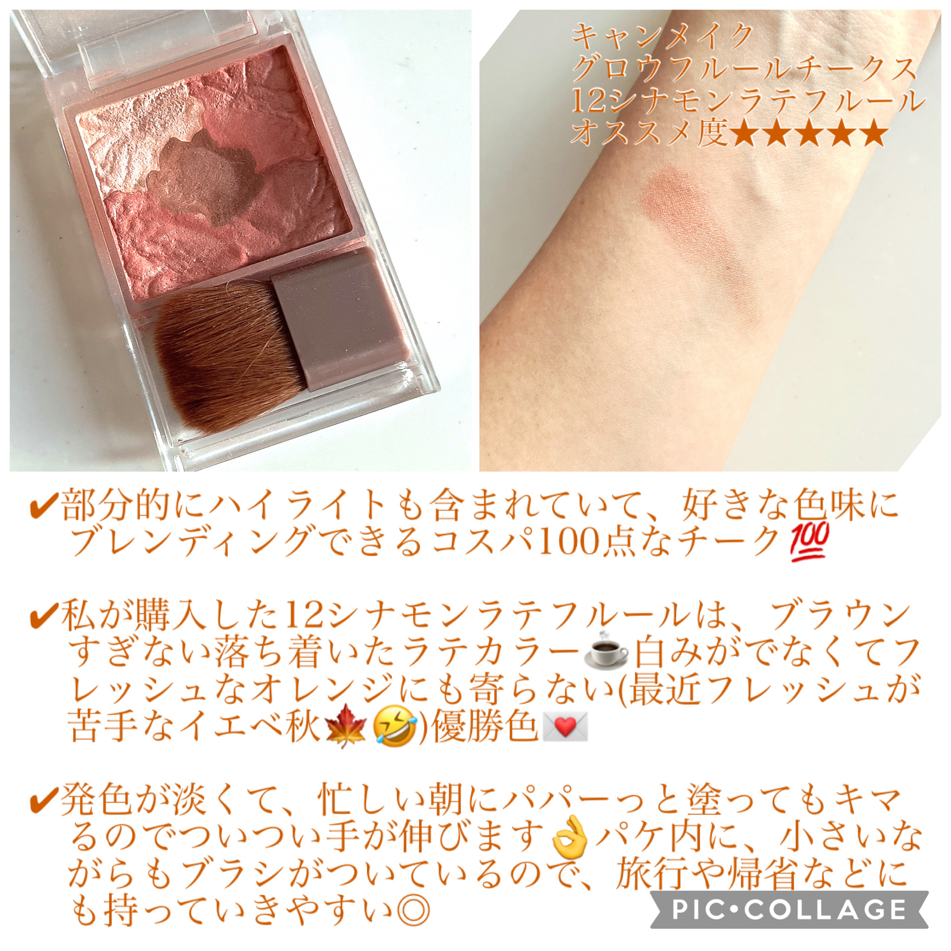 グロウフルールチークス/キャンメイク/パウダーチークを使ったクチコミ（3枚目）