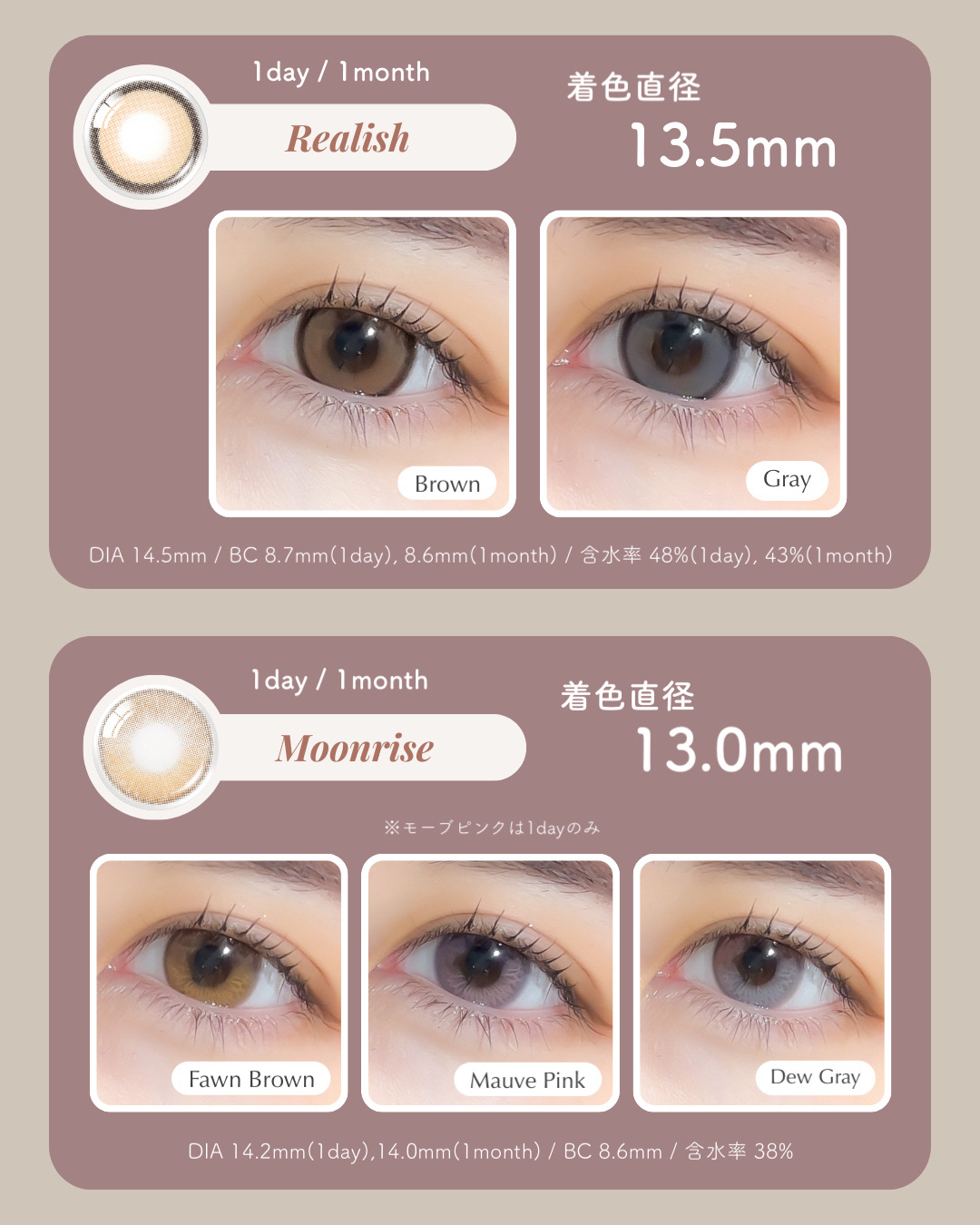 Cherry Moon 1day/OLENS/カラーコンタクトレンズを使ったクチコミ（2枚目）