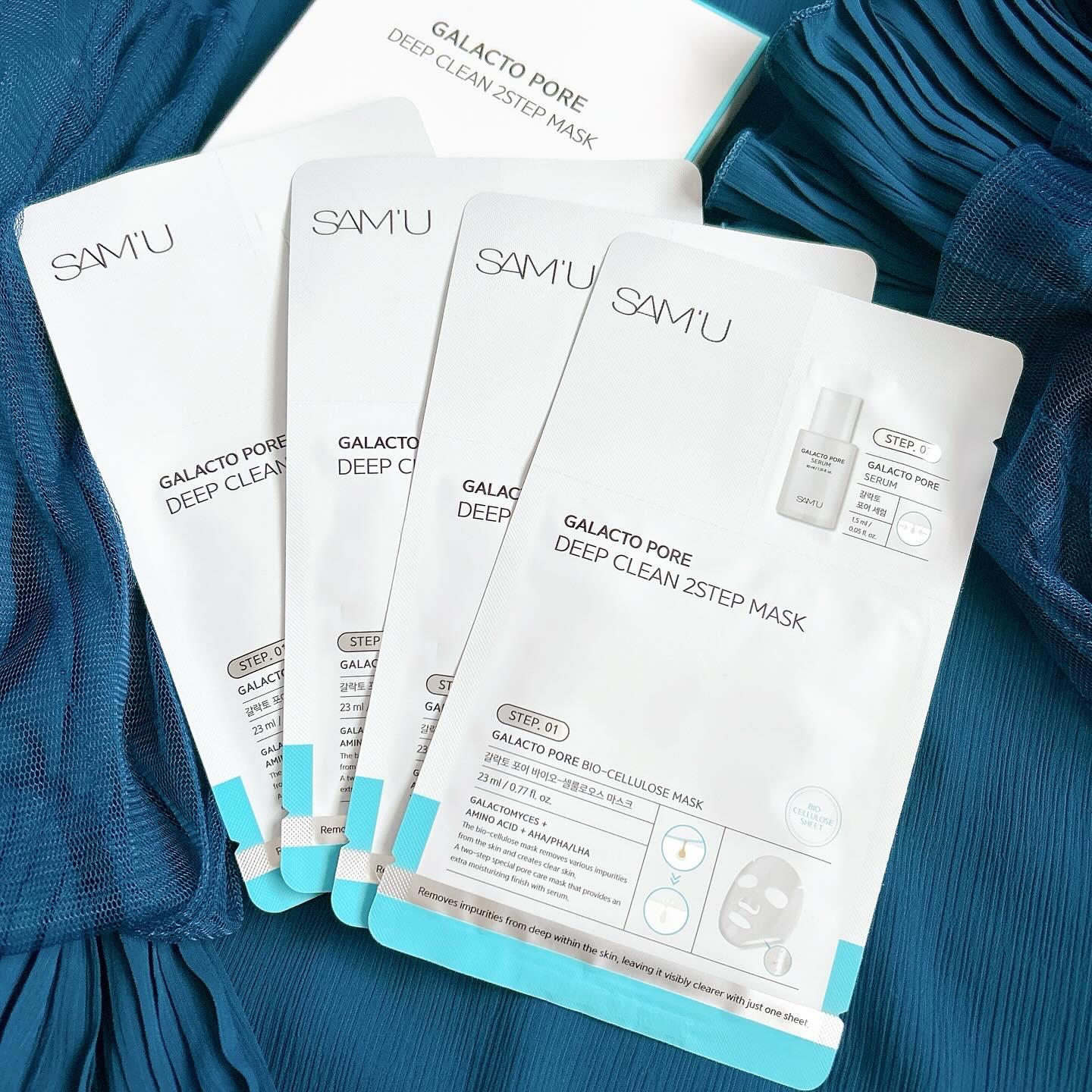SAM'U サミュ ガラクトポア ディープクリーン 2ステップマスクのクチコミ「SAM'U 
ガラクトポアディープクリーン2ステップ マスク

マスクとセラムの2ステップケア.....」（1枚目）
