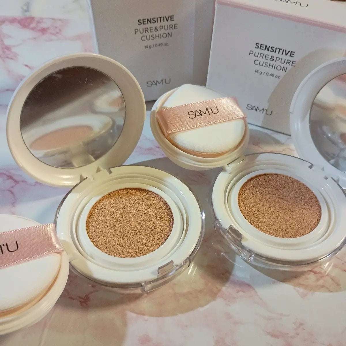 センシティブピュア&ピュアクッション/SAM'U/クッションファンデーションを使ったクチコミ(2枚目)