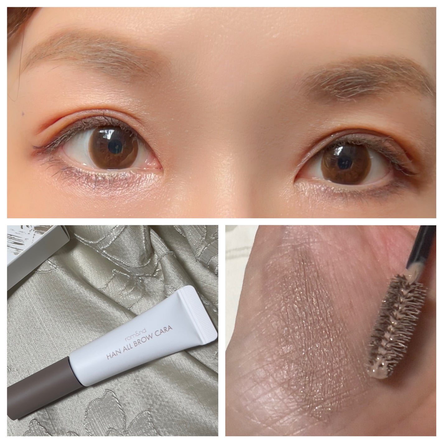 ハンオールブロウカラ/rom&nd/眉マスカラを使ったクチコミ(3枚目)