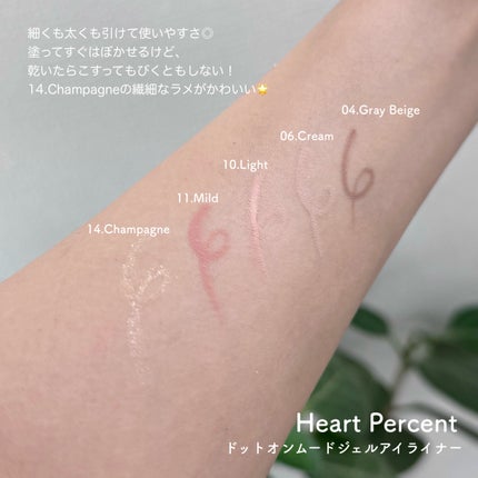 ドットオンムードジェルアイライナーペンシル/Heart Percent/ジェルアイライナーを使ったクチコミ(2枚目)