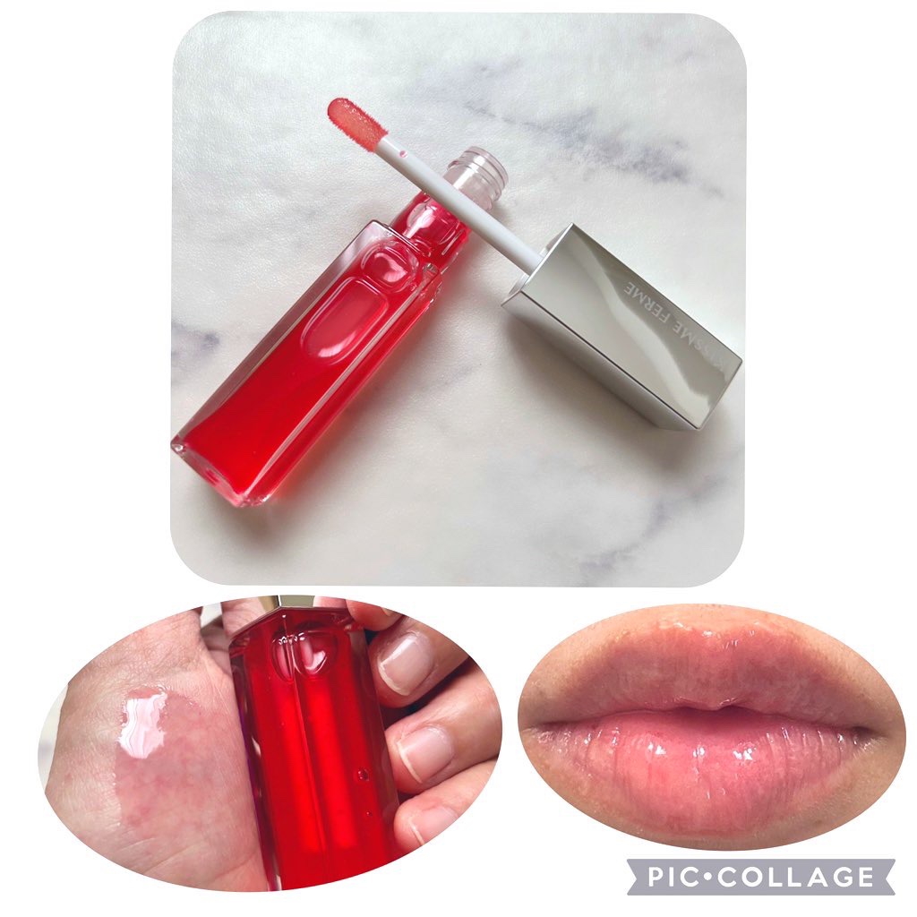 キスミー　フェルム　ヒアルガラスリップ 02 ゼリーレッド/キスミー フェルム/リップグロスを使ったクチコミ（2枚目）