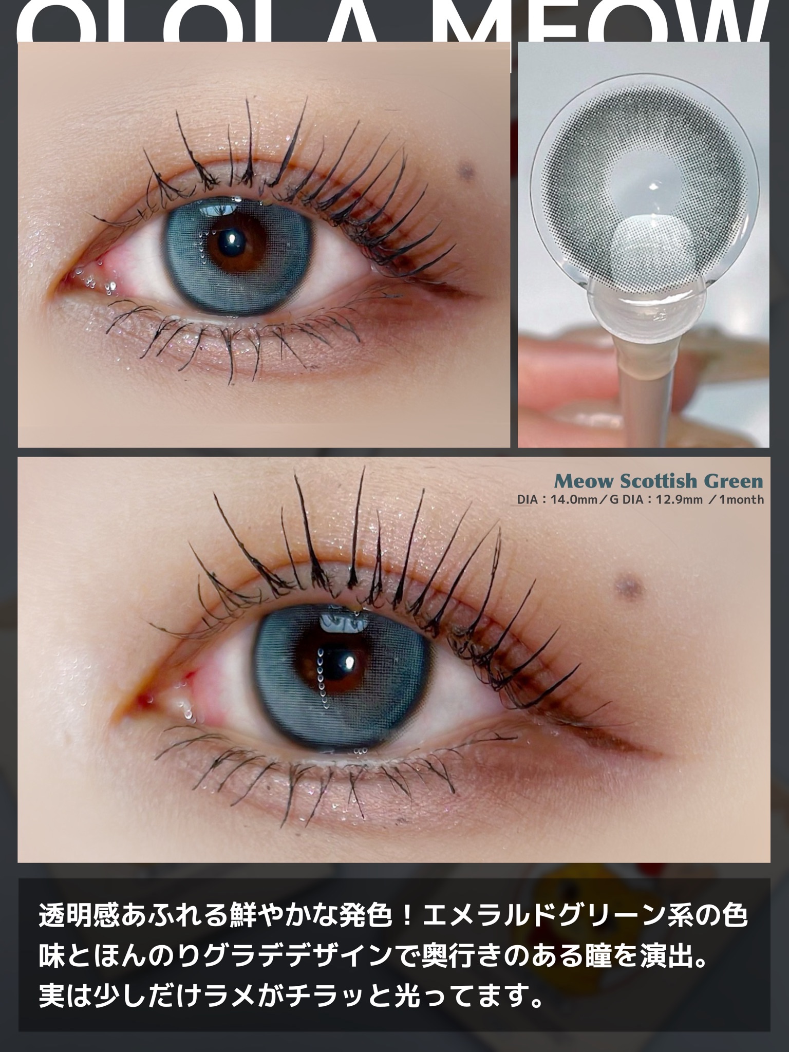 MEOW(ミヤオ) 1month/OLOLA/１ヶ月（１MONTH）カラコンを使ったクチコミ（3枚目）
