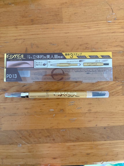 パウダー&ペンシル アイブロウEX PD13 アッシュグレイ/excel/アイブロウペンシルの画像