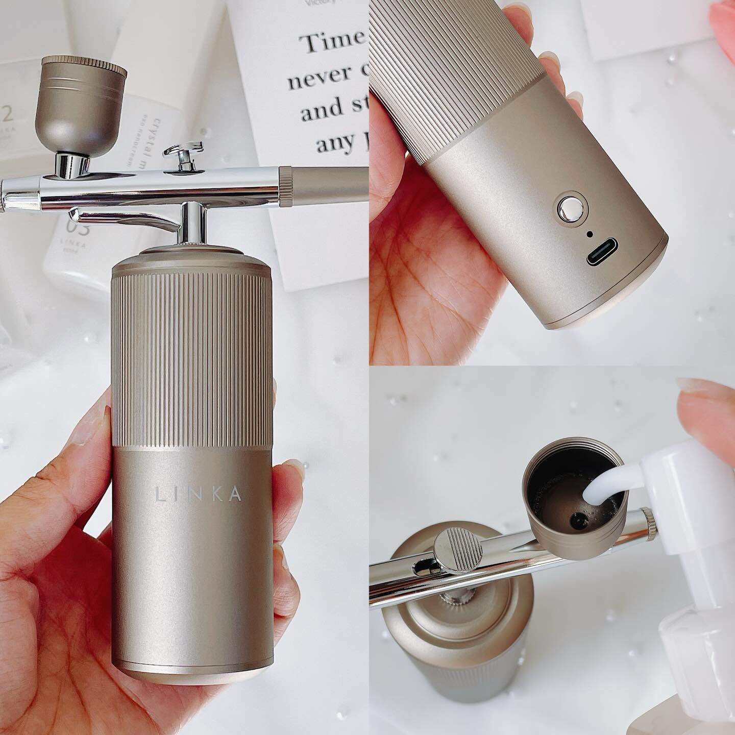 LINKA クリスタルミスト エアスプレー/LINKA/美顔器・マッサージを使ったクチコミ（2枚目）