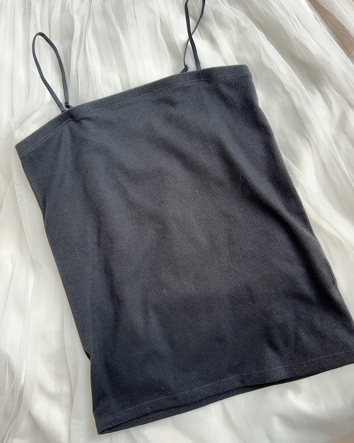 コットンブレンドリブチューブトップ（ドライ）/ジーユー/その他を使ったクチコミ（2枚目）