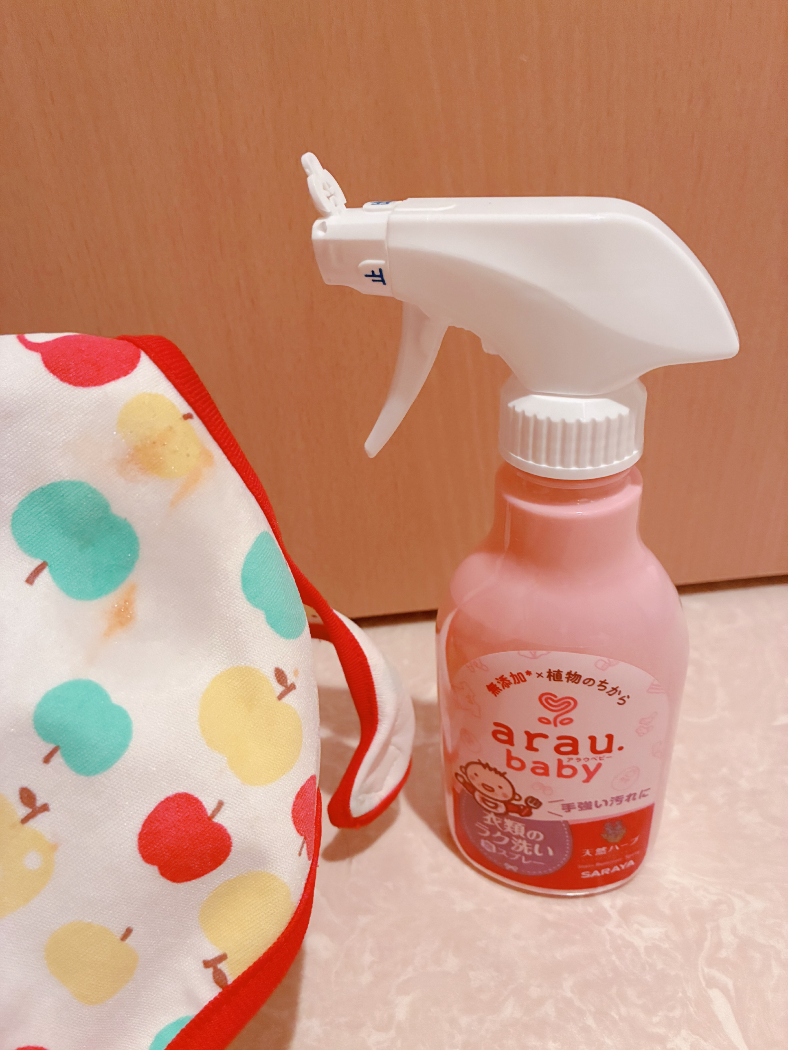 衣類のラク洗い泡スプレー/arau.baby （アラウ ベビー）/洗濯洗剤を使ったクチコミ（2枚目）