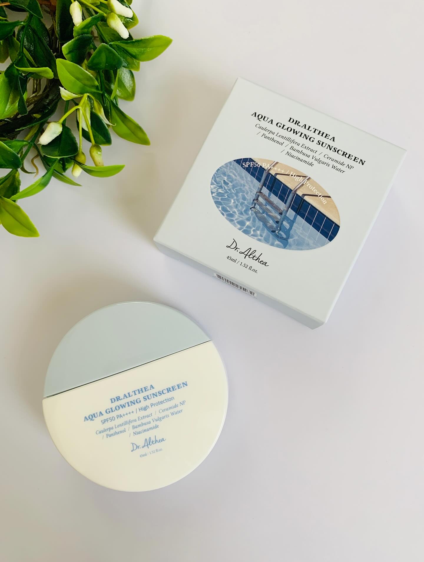 AQUA GLOWING SUNSCREEN/Dr.Althea/日焼け止めミルクを使ったクチコミ（1枚目）
