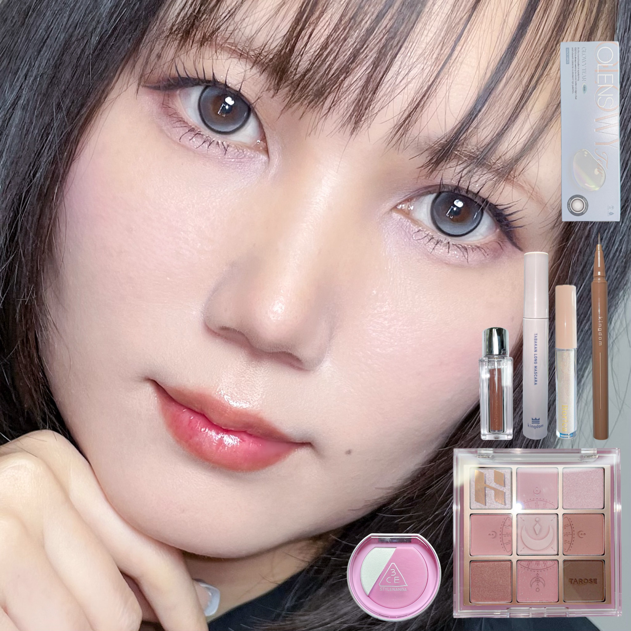 POPLENSのグローイティアだいすき！
ホリカホリカのタロリーダーめちゃくちゃおすすめ🃏

【使用コスメ】
🃏マイフェイブムードアイパレット 9カラー
TARO READER/HOLIKA HOLIKA
✨美容液ラメライナー/Bori