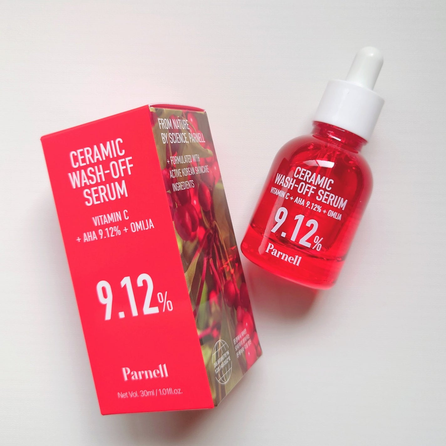 AHA 9.12 オミジャ 陶器肌 ウォッシュオフ セラム/parnell/美容液を使ったクチコミ(4枚目)