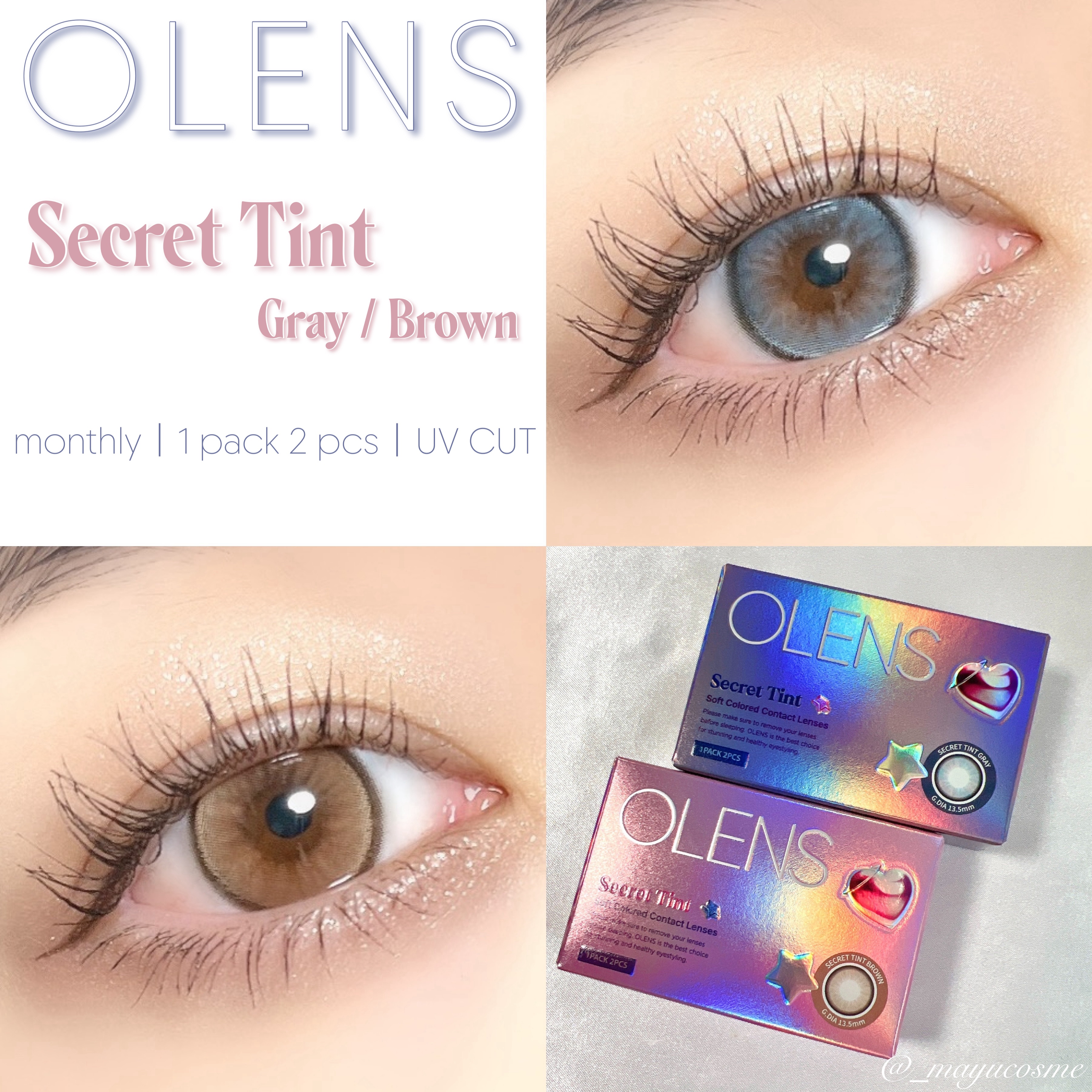 secret tint/OLENS/１ヶ月（１MONTH）カラコンを使ったクチコミ（1枚目）