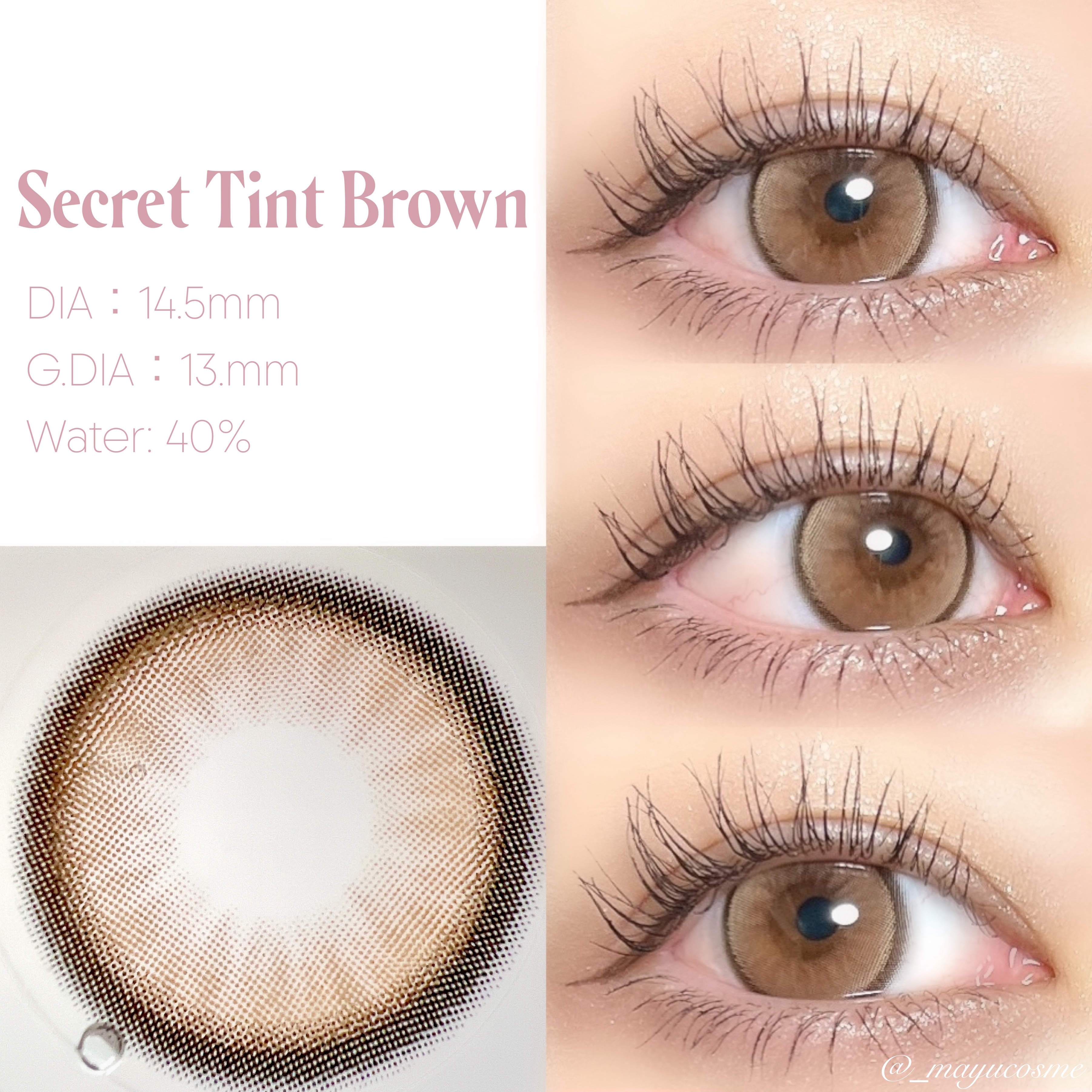 secret tint/OLENS/１ヶ月（１MONTH）カラコンを使ったクチコミ（3枚目）