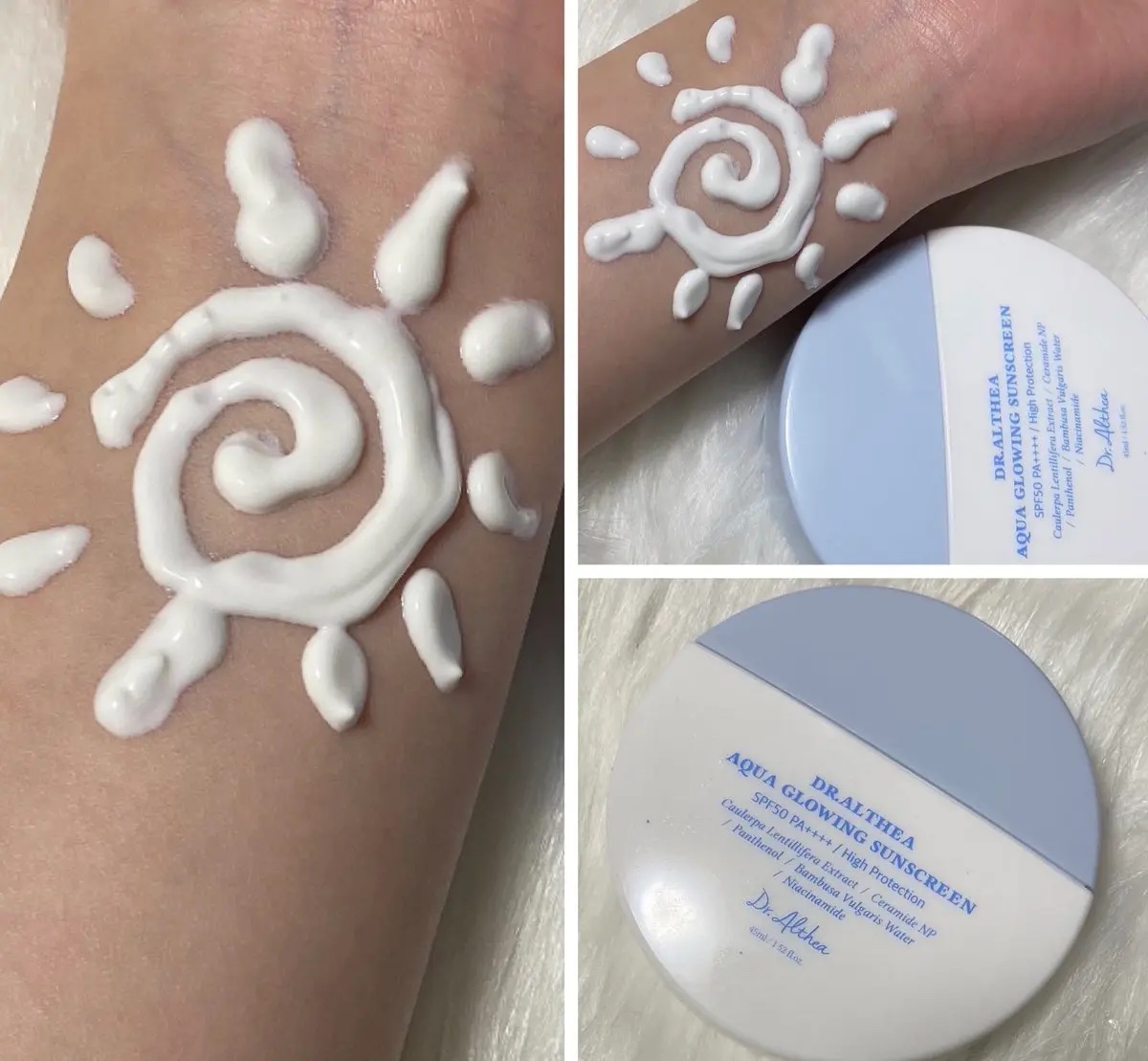 AQUA GLOWING SUNSCREEN/Dr.Althea/日焼け止めミルクを使ったクチコミ（2枚目）