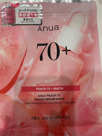 桃70%ナイアシンシートマスク/Anua/シートマスク・パックを使ったクチコミ(1枚目)