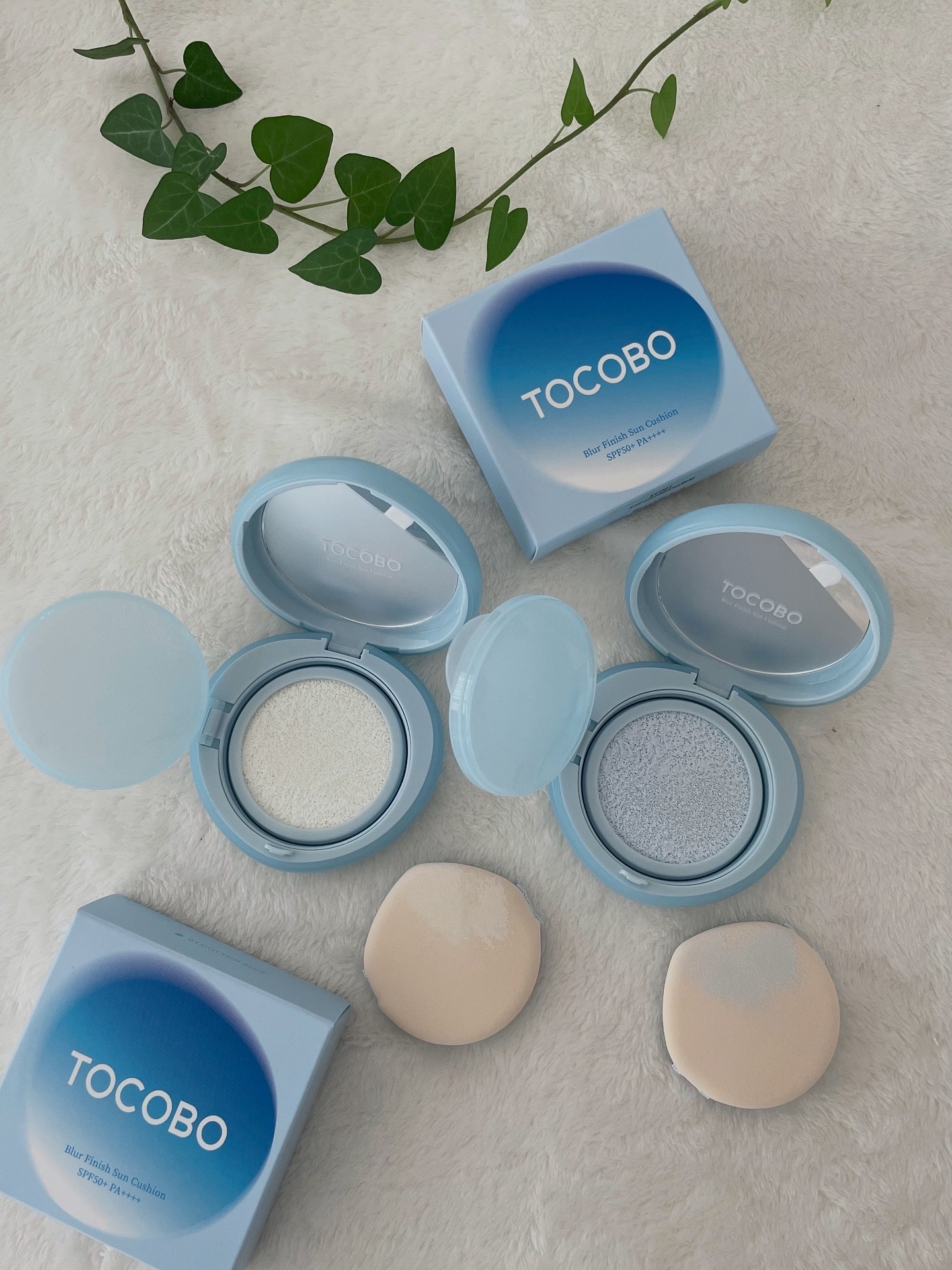 ブラーフィニッシュサンクッション/TOCOBO/日焼け止めパウダーを使ったクチコミ（2枚目）