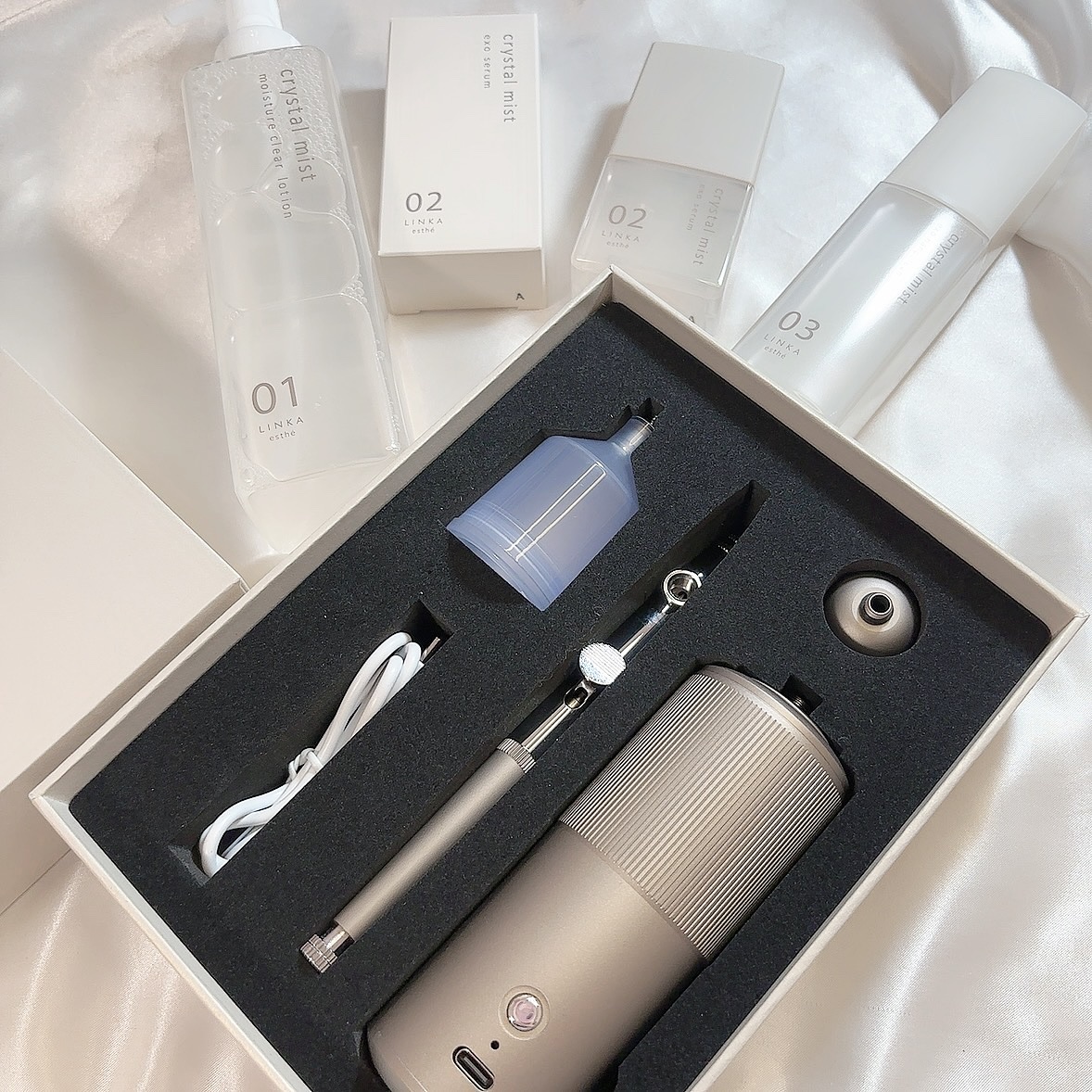 LINKA クリスタルミスト エアスプレー/LINKA/美顔器・マッサージを使ったクチコミ（2枚目）