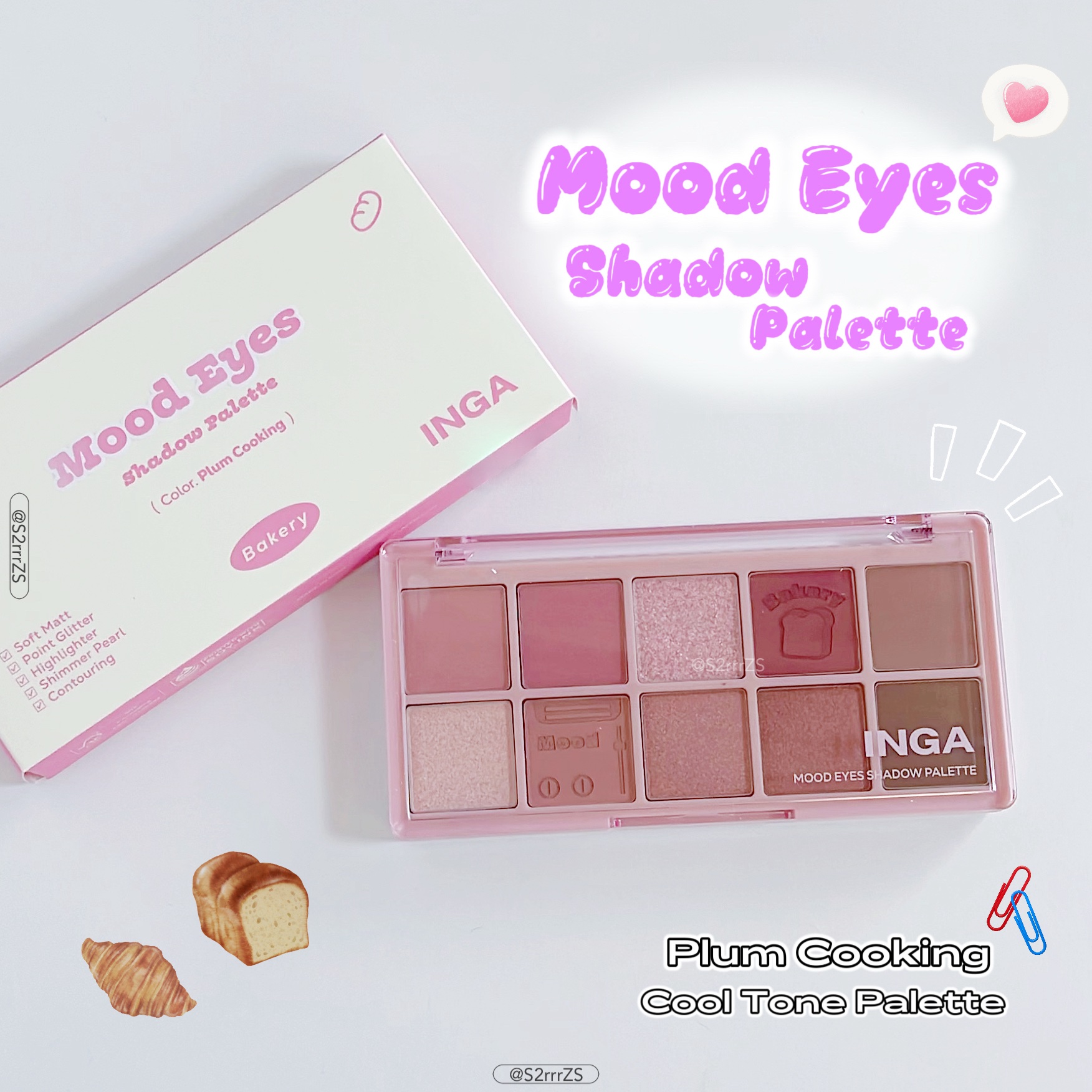 ムードアイズシャドウパレット/INGA/アイシャドウパレットを使ったクチコミ（1枚目）