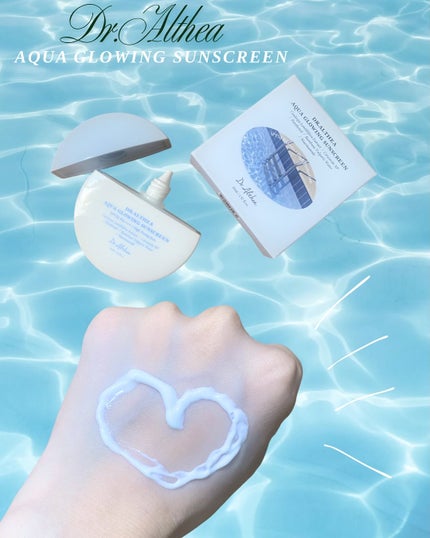 AQUA GLOWING SUNSCREEN/Dr.Althea/日焼け止めミルクを使ったクチコミ(2枚目)