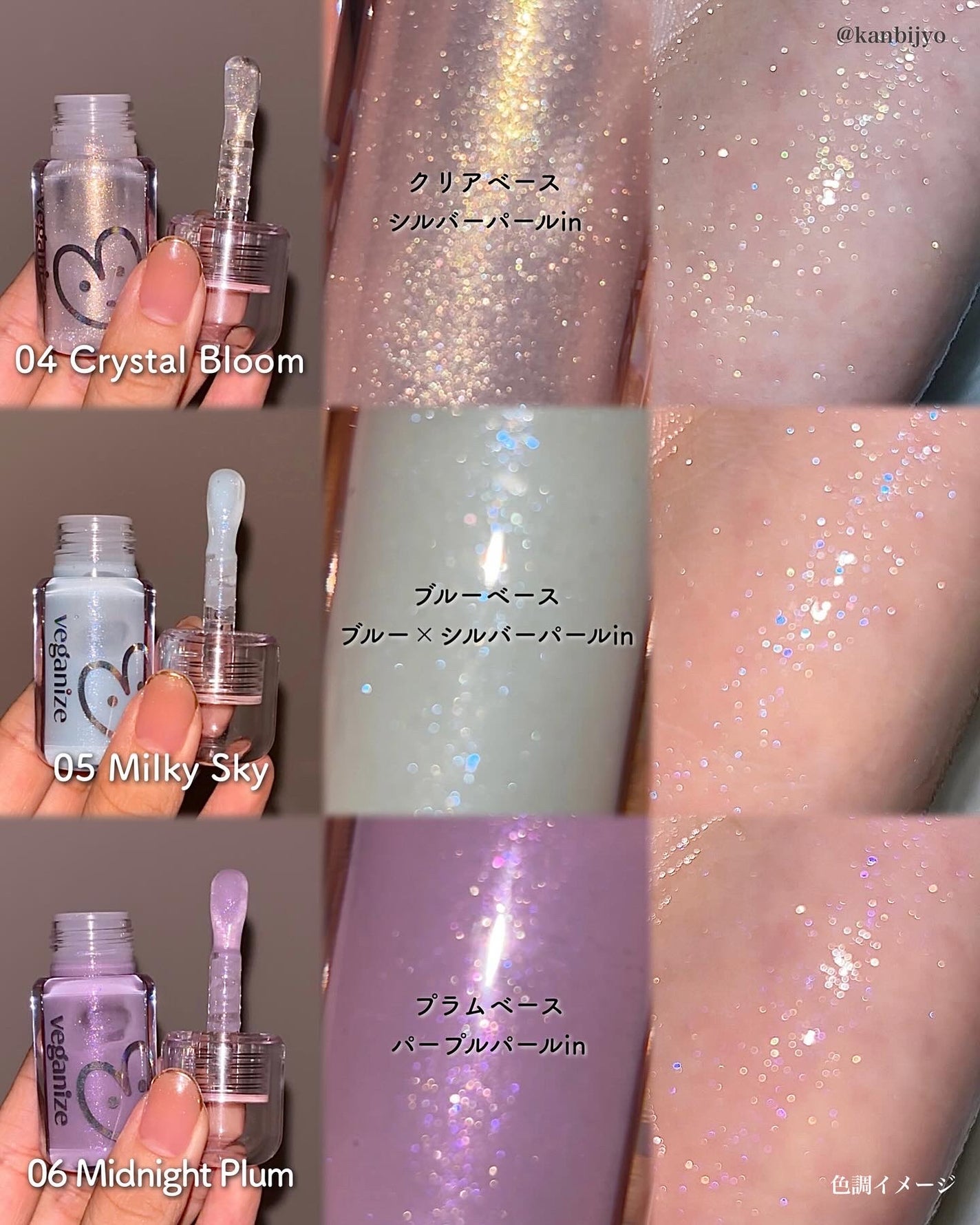 4Dジュエルシャインリップオイルパールグロス/Veganize/リップグロスを使ったクチコミ(5枚目)