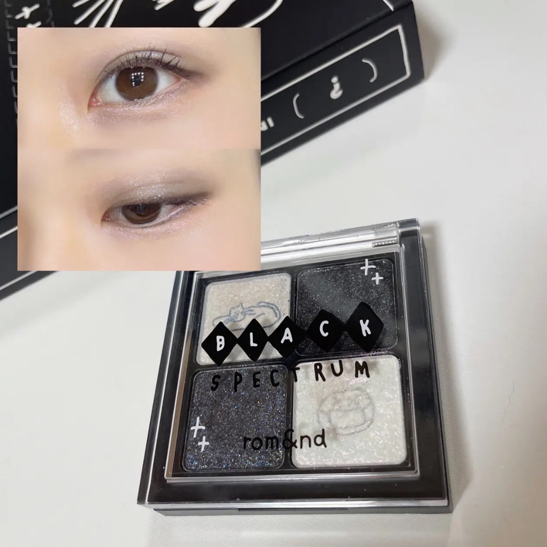 rom&nd ブラックスペクトラムエディション（rom&nd×INAPSQUARE）のクチコミ「多彩な4色ラメ✨️💫🖤ྀི



≈≈ rom&nd ブラックスペクトラムエディション

👛 .....」（3枚目）