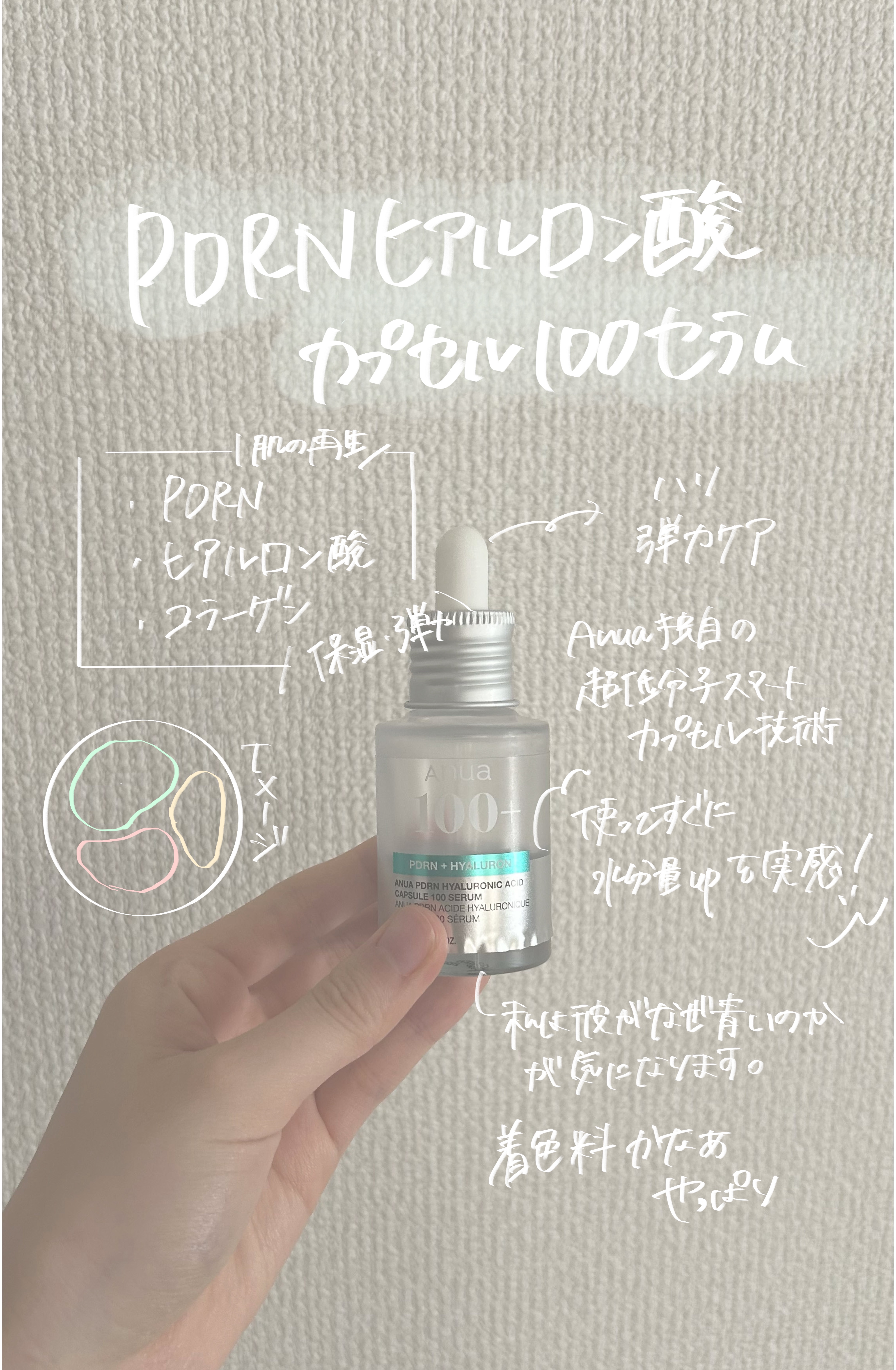 PDRNヒアルロン酸カプセル100セラム/Anua/美容液を使ったクチコミ（2枚目）