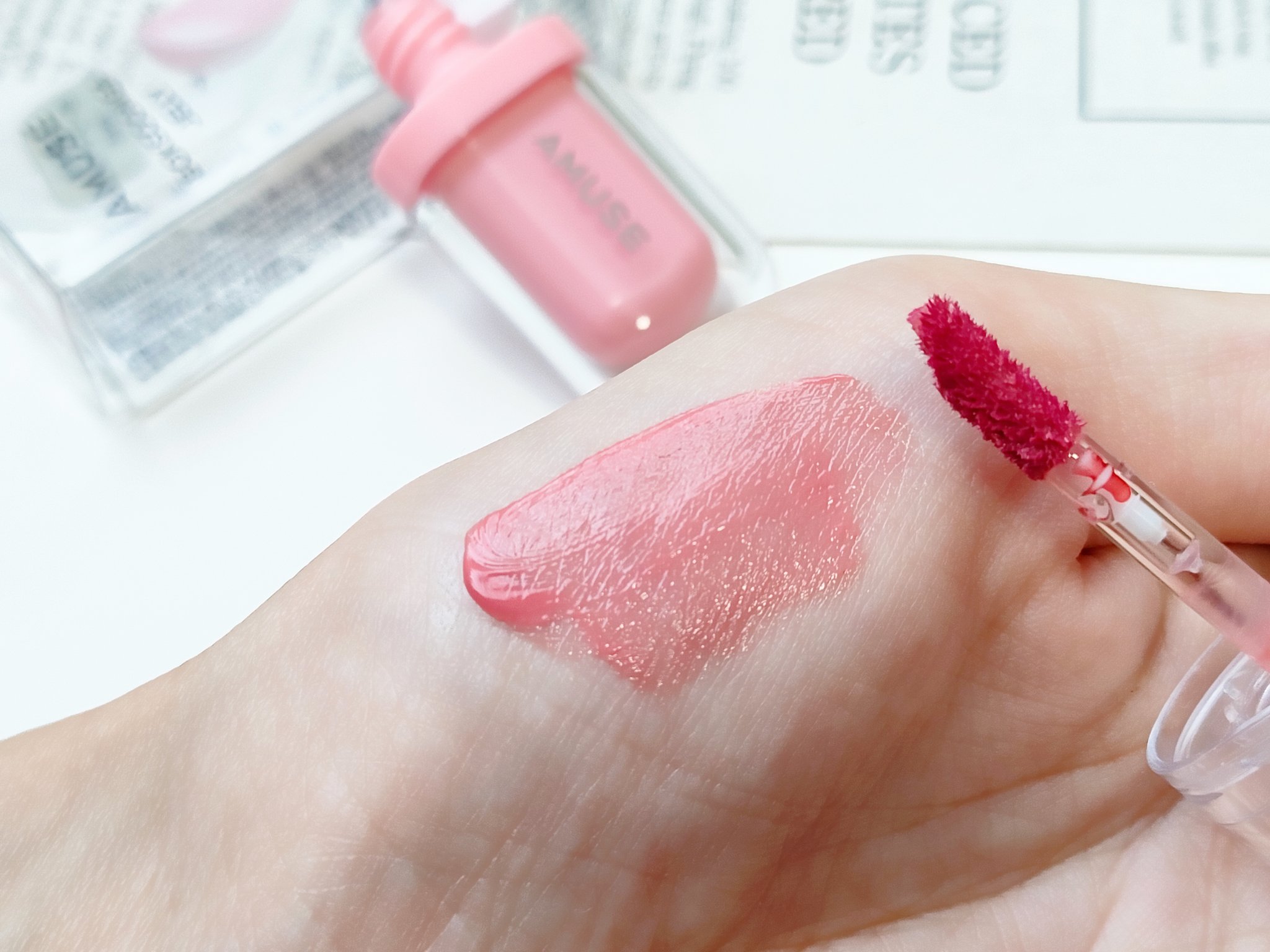 ジェルフィットティント/AMUSE/リップティントを使ったクチコミ（2枚目）