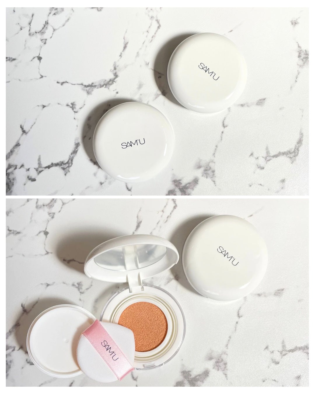 センシティブピュア&ピュアクッション/SAM'U/クッションファンデーションを使ったクチコミ(1枚目)