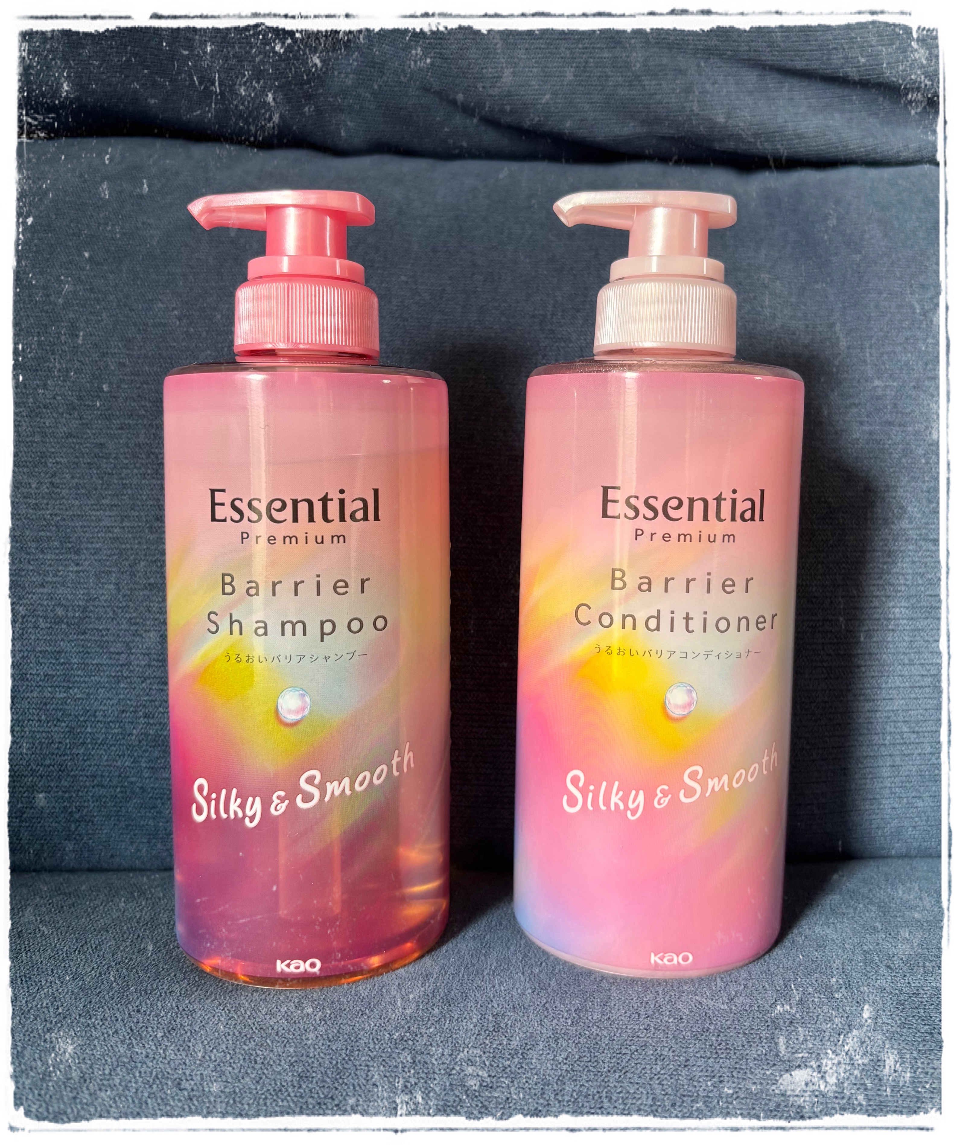 エッセンシャルプレミアム バリアシャンプー・コンディショナー シルキー＆スムース シャンプー ポンプ 450ml 【新】/エッセンシャル/市販シャンプーを使ったクチコミ（1枚目）