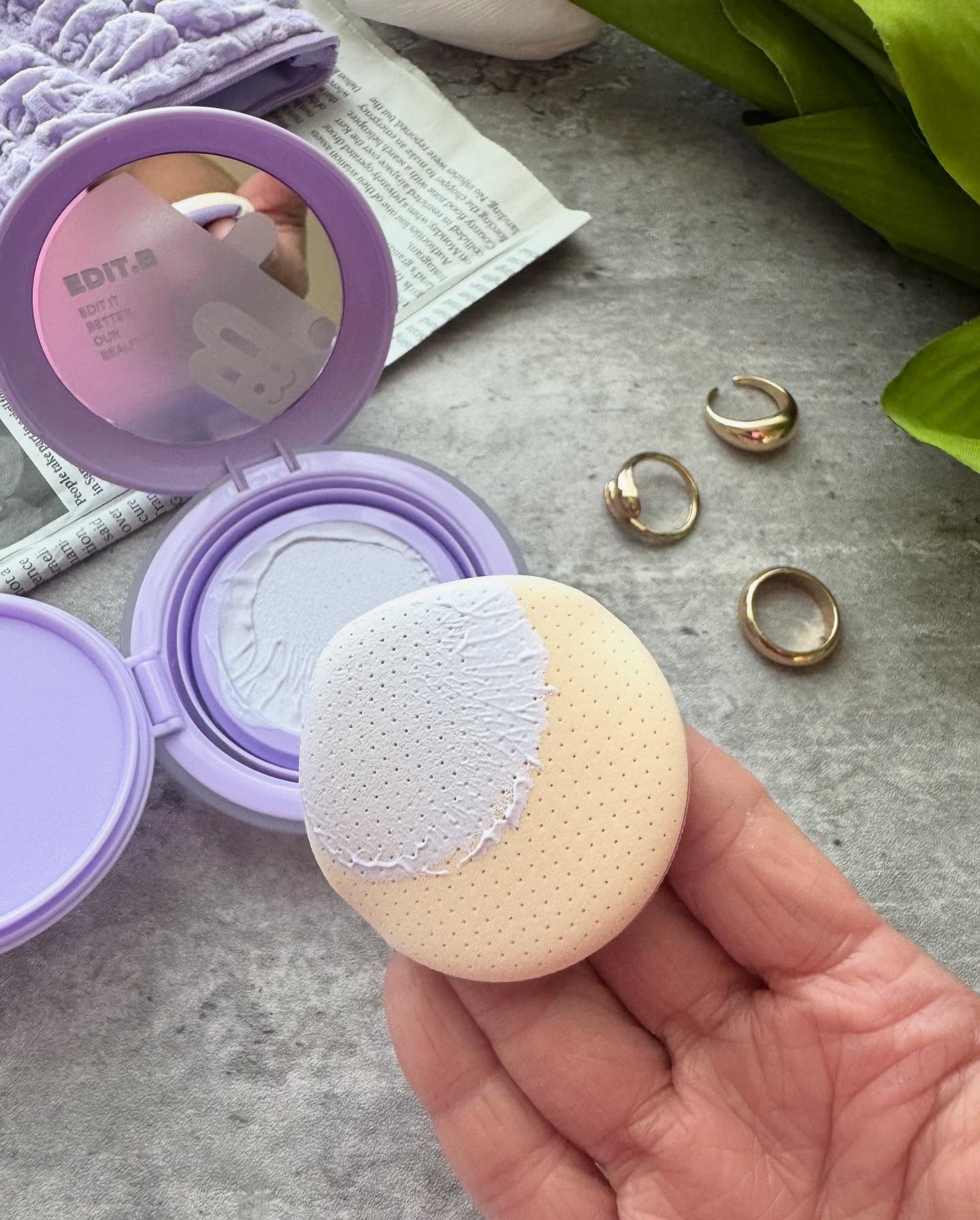 マシュマロトーンアップクッション/EDIT.B/クッションファンデーションを使ったクチコミ（2枚目）