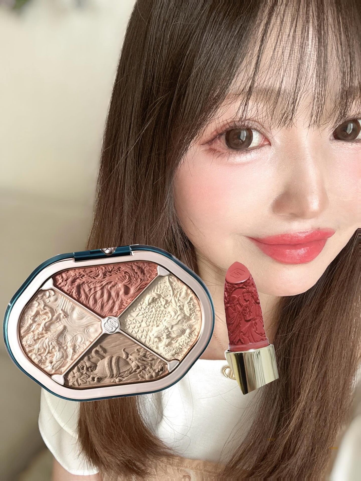 百花同心錠 彫刻リップ/花西子/口紅を使ったクチコミ(7枚目)
