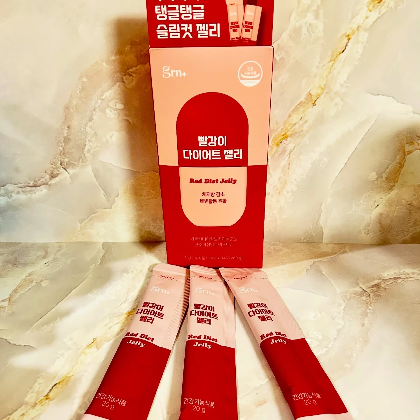 レッドダイエットゼリー/grn+/ボディサプリメントを使ったクチコミ（2枚目）