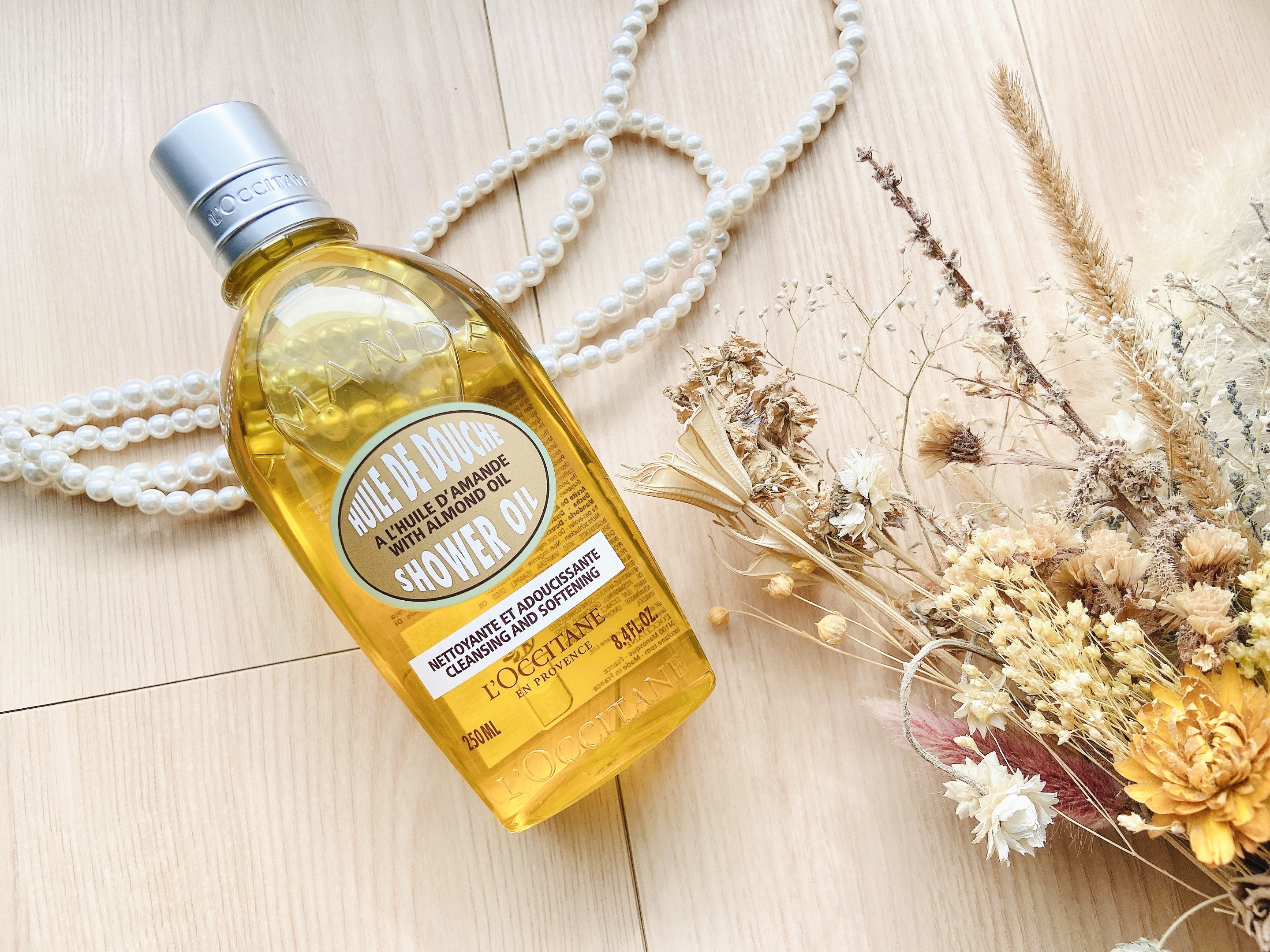 アーモンド モイスチャライジングシャワーオイル/L'OCCITANE/ボディソープを使ったクチコミ（2枚目）
