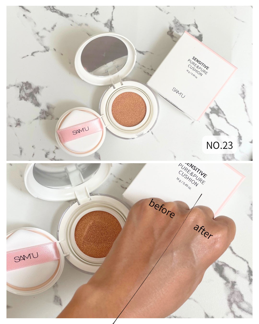 センシティブピュア&ピュアクッション/SAM'U/クッションファンデーションを使ったクチコミ(3枚目)