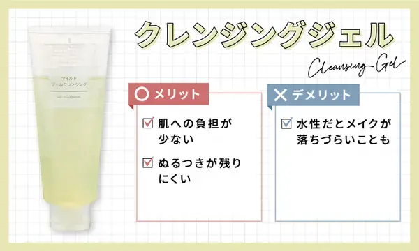 クレンジングジェルのメリットデメリット