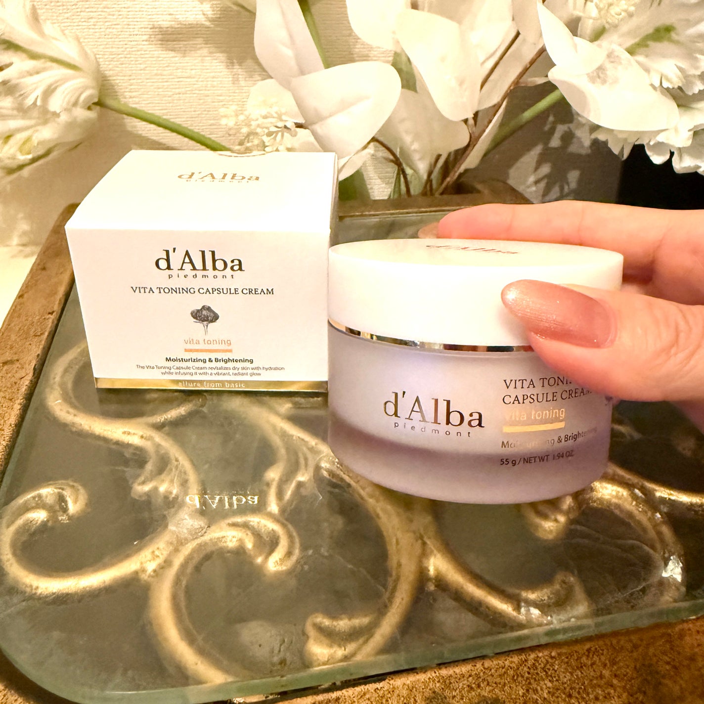 ビタトーニングカプセルクリーム/ダルバ/フェイスクリームを使ったクチコミ(1枚目)