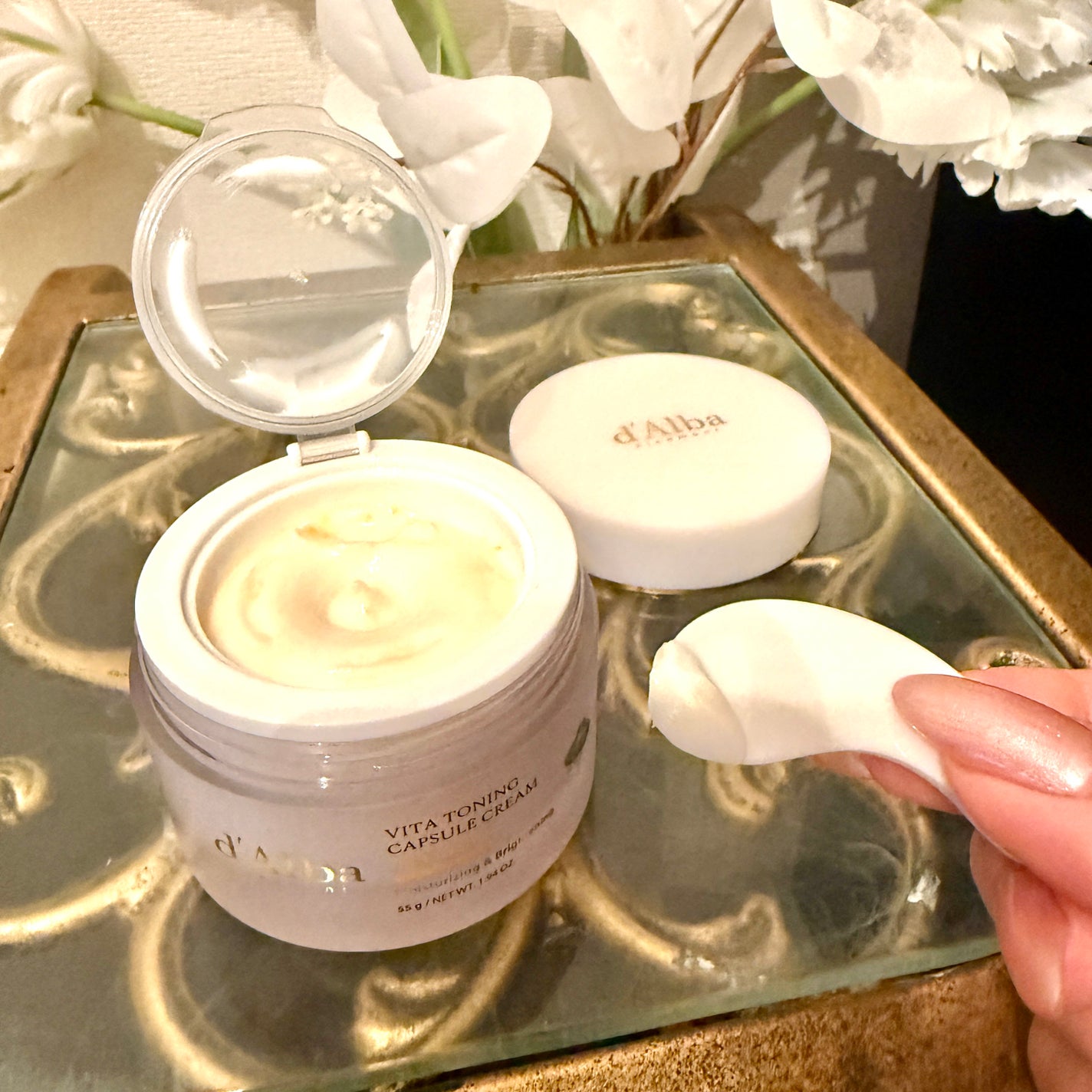 ビタトーニングカプセルクリーム/ダルバ/フェイスクリームを使ったクチコミ(2枚目)