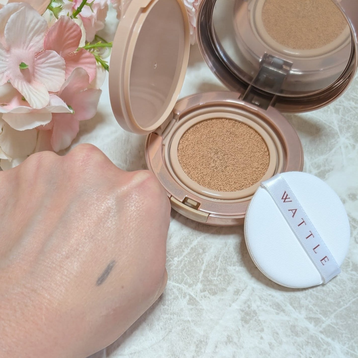 WATTLEクッションファンデーション/WATTLE/クッションファンデーションを使ったクチコミ(9枚目)