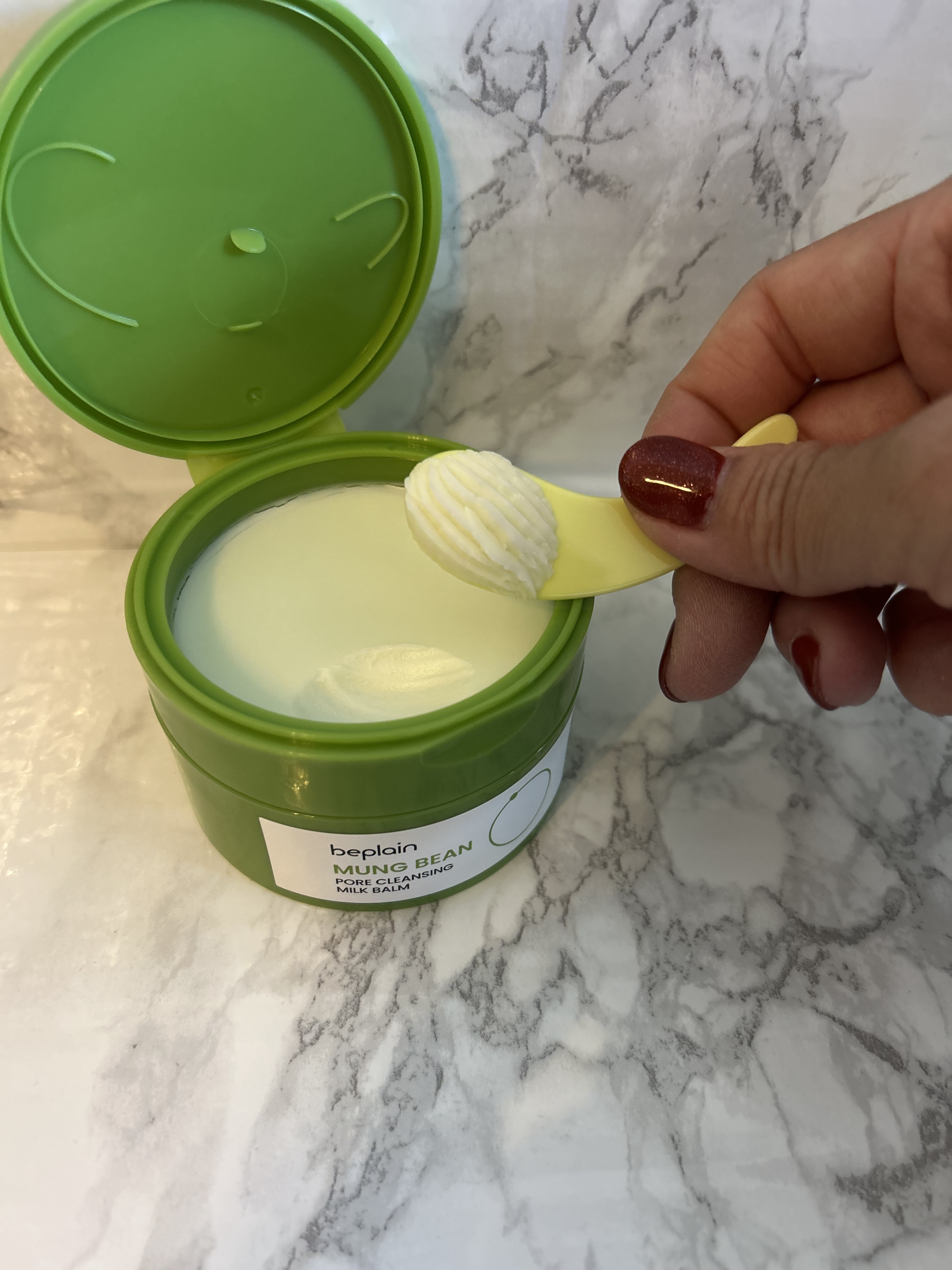緑豆毛穴クレンジングミルクバーム/beplain/クレンジングバームを使ったクチコミ（1枚目）
