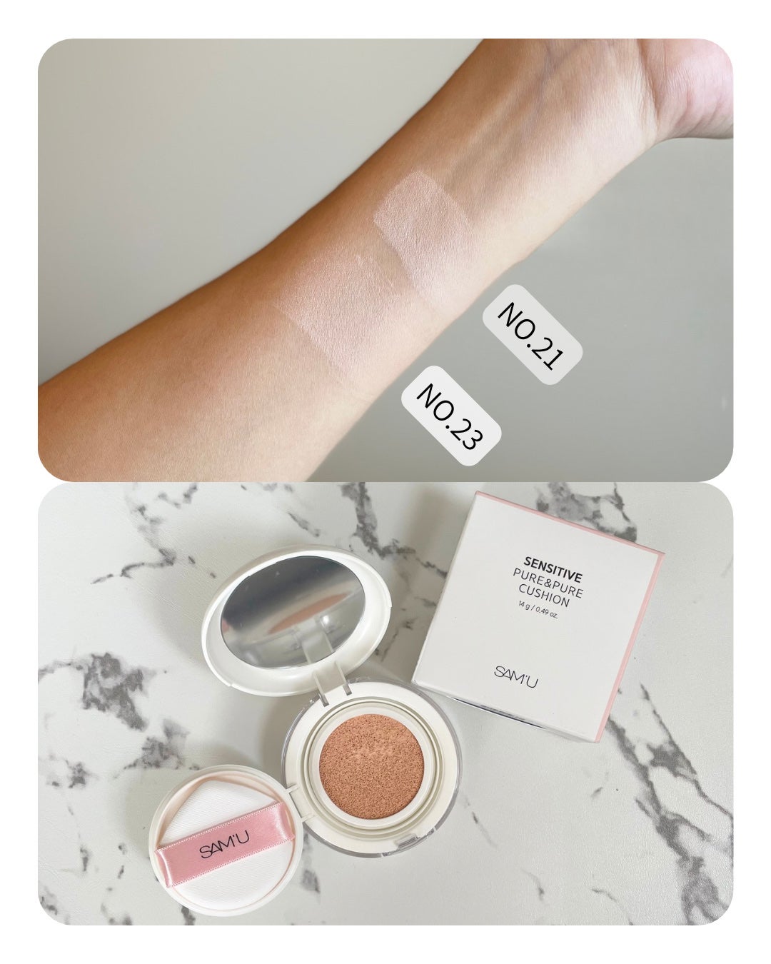 センシティブピュア&ピュアクッション/SAM'U/クッションファンデーションを使ったクチコミ(4枚目)