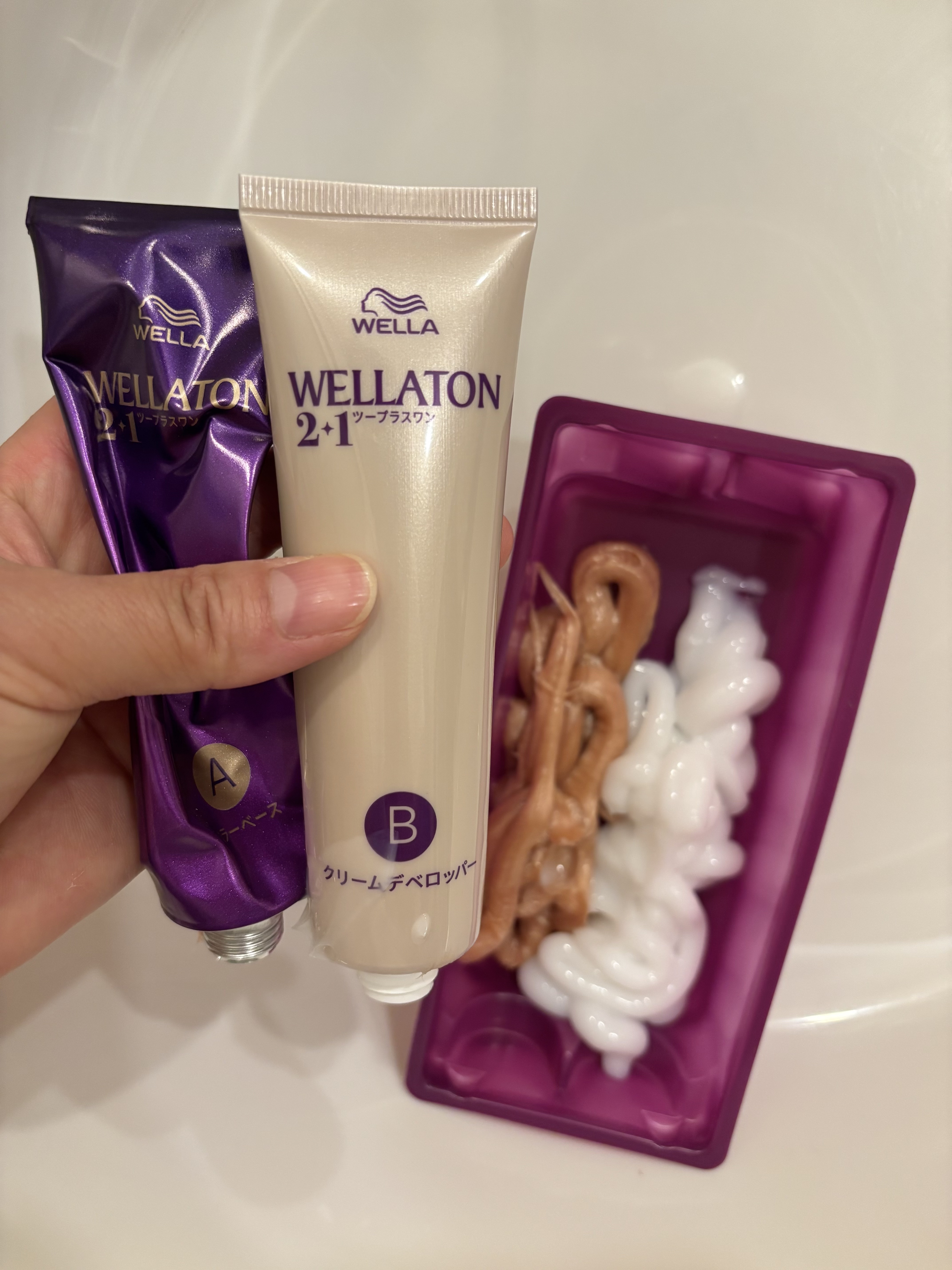 ウエラトーン ツープラスワン クリームタイプ/ウエラ/ヘアカラーを使ったクチコミ（3枚目）